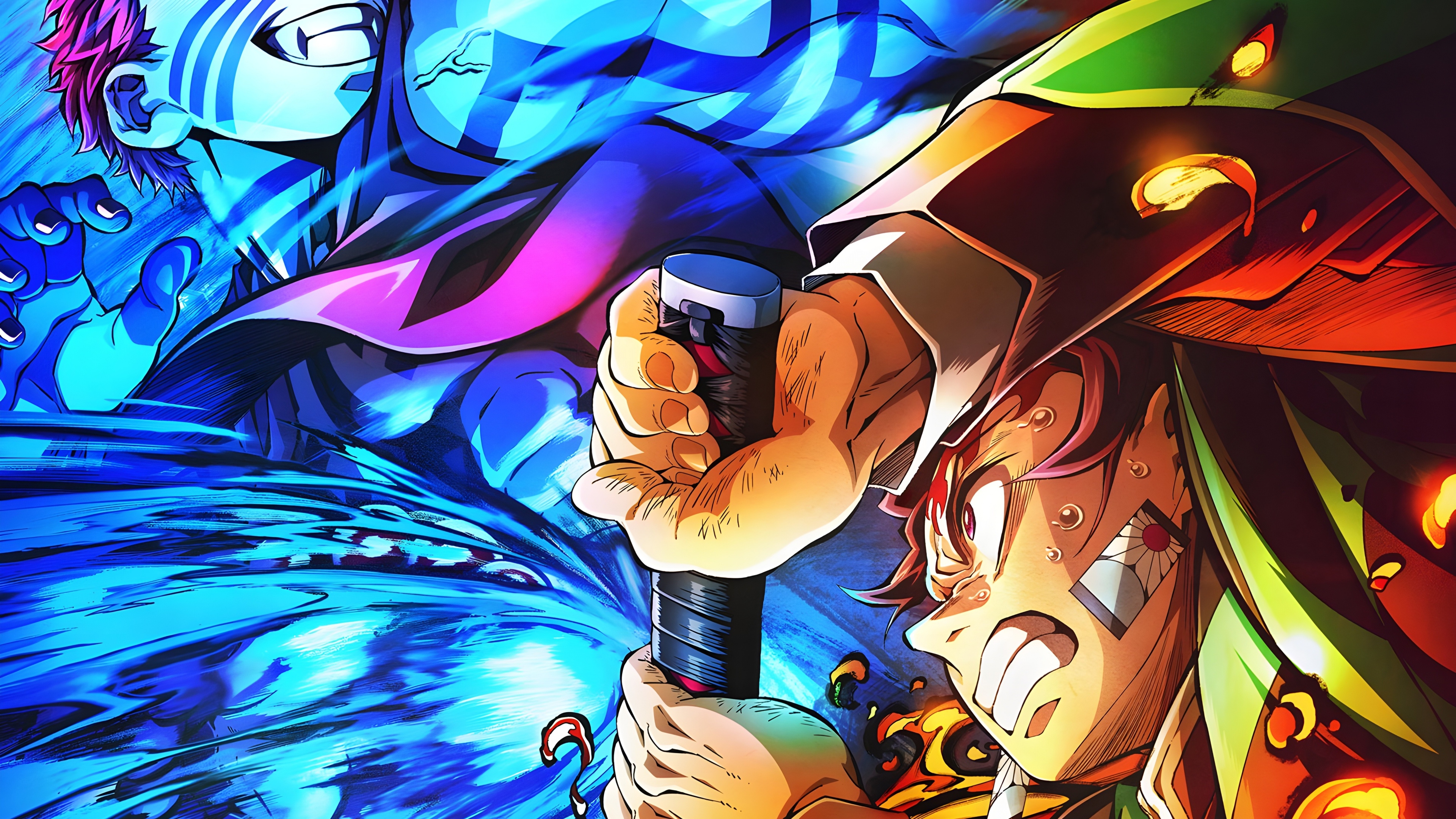 Akaza vs Tanjiro Kamado Wallpaper