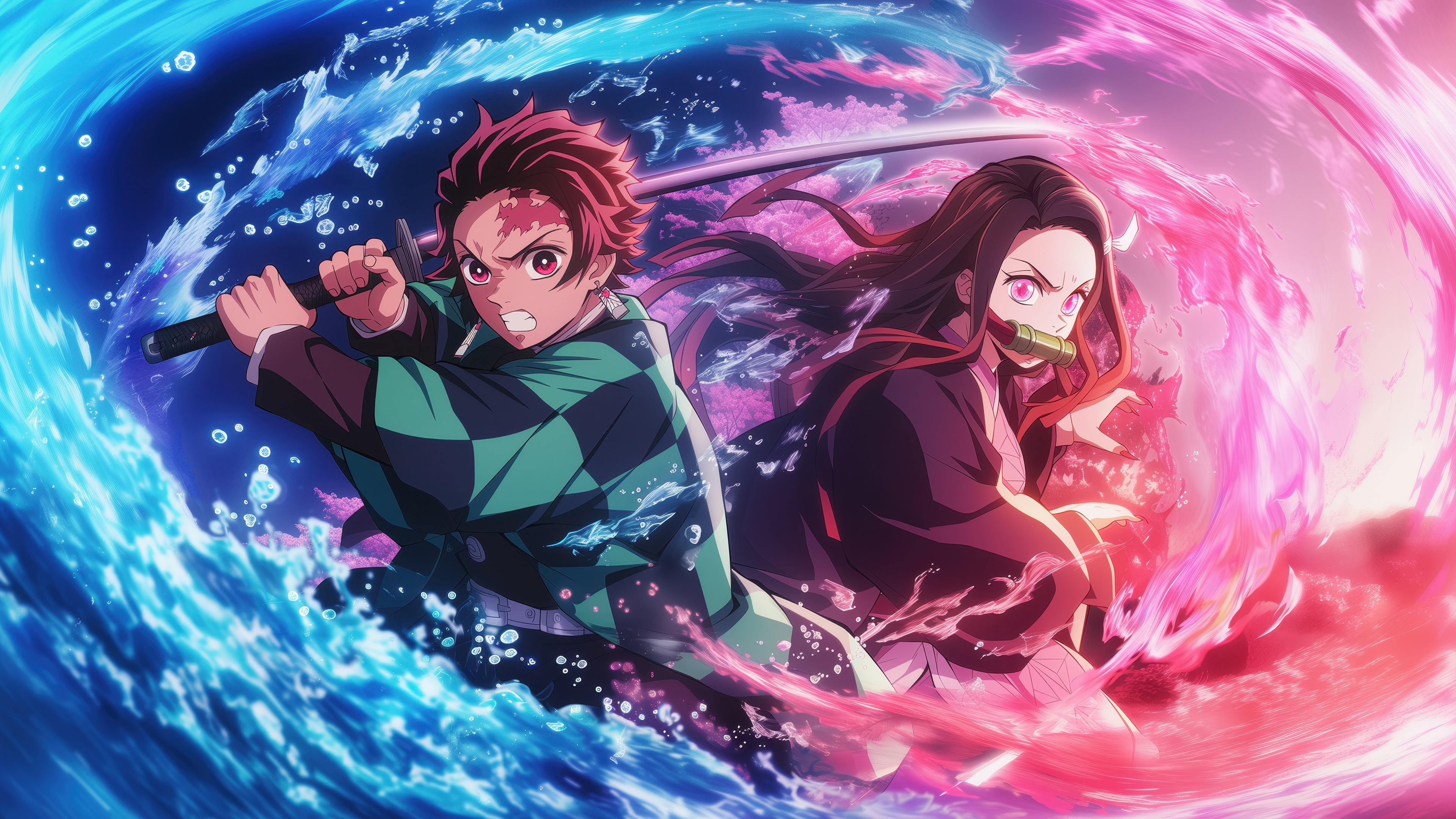 Tanjiro & Nezuko Wallpaper