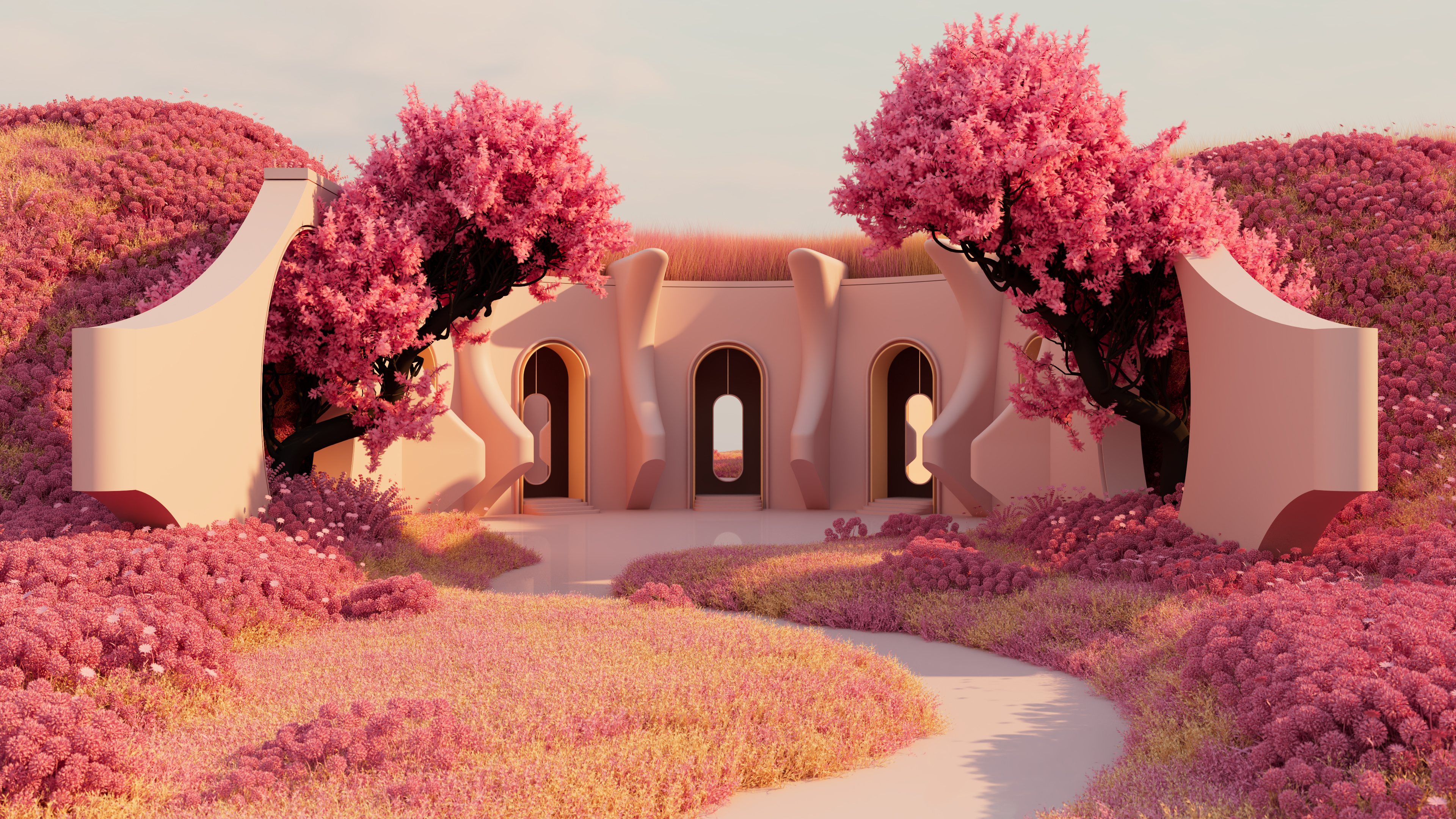 Pinkish red Wallpaper