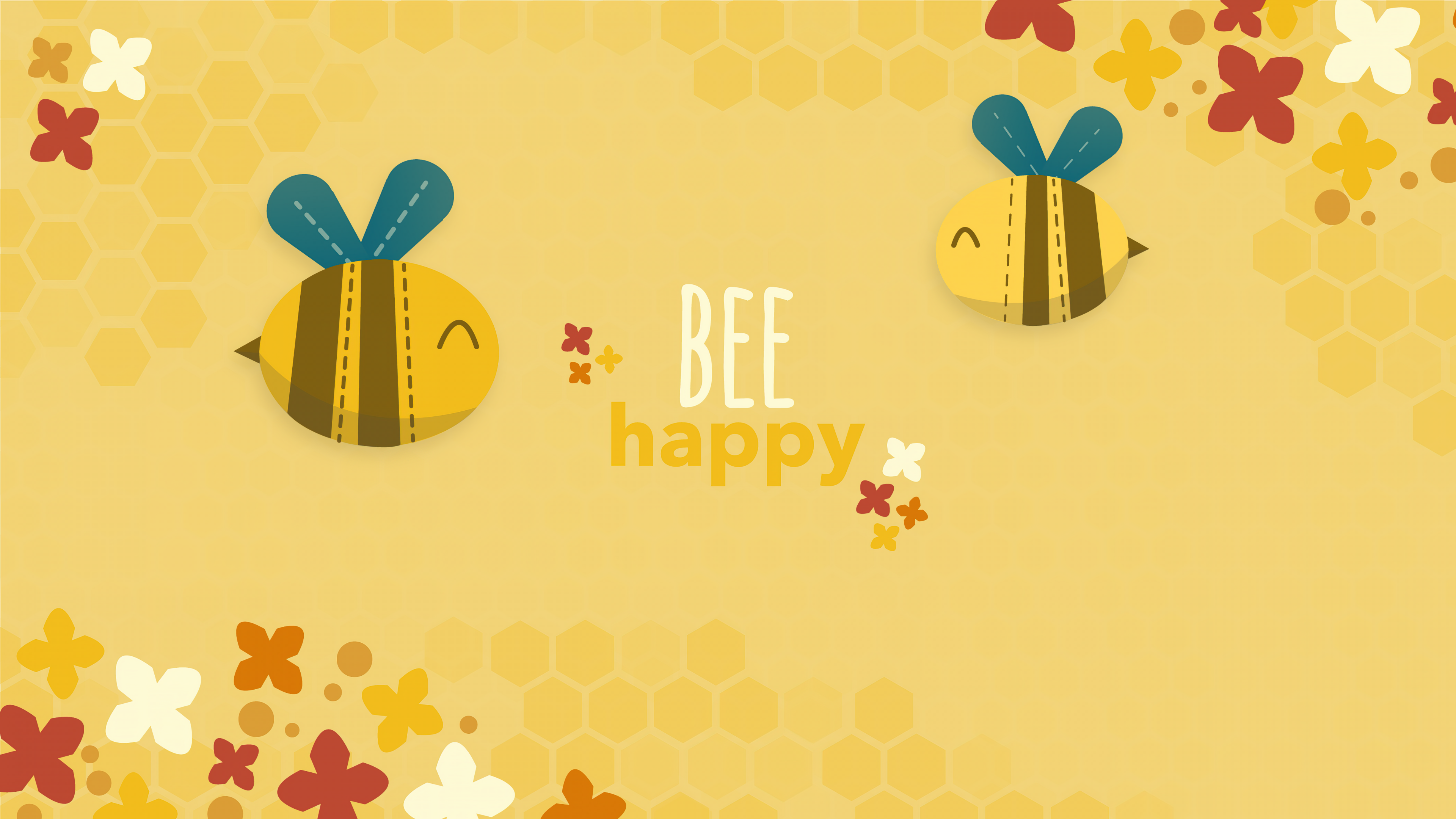 Bee happy Wallpaper