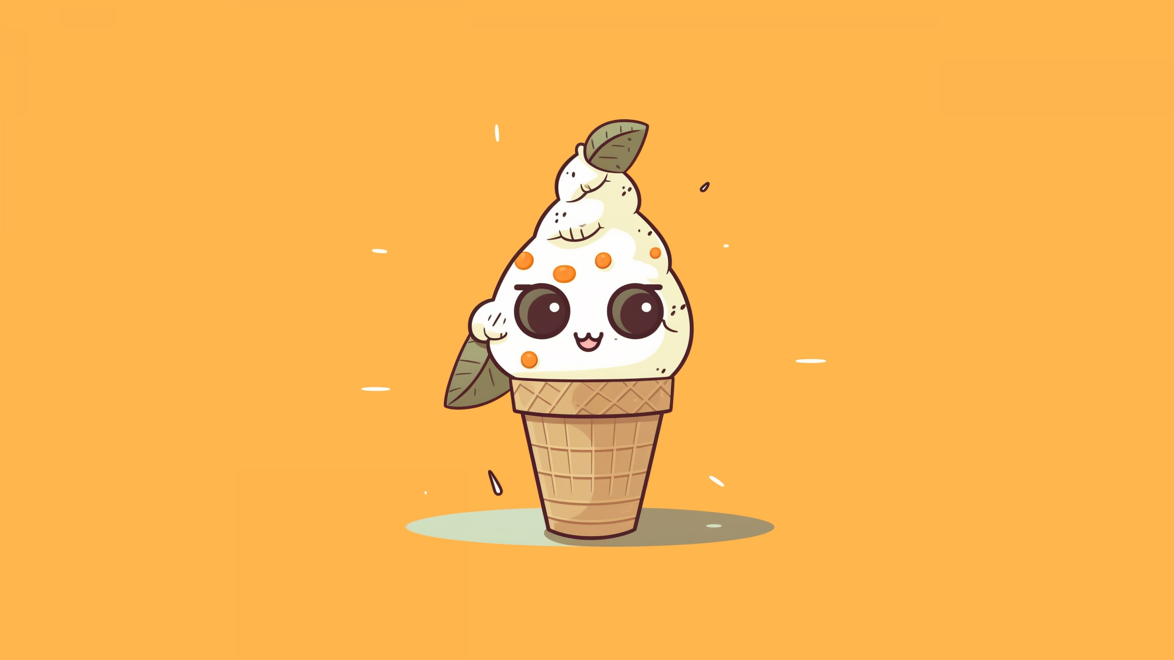 Kawaii ice cream Wallpaper