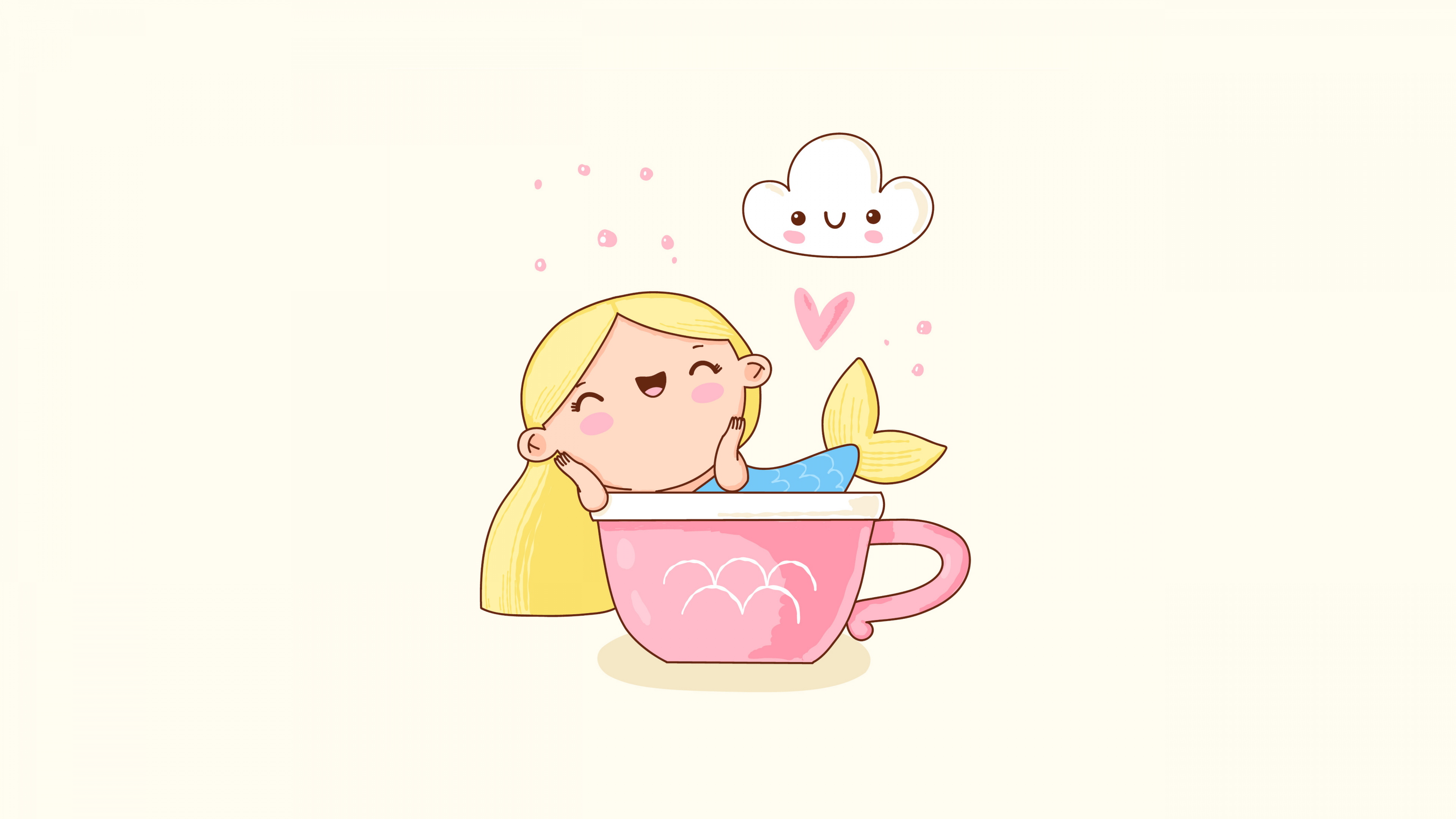 Kawaii mermaid Wallpaper