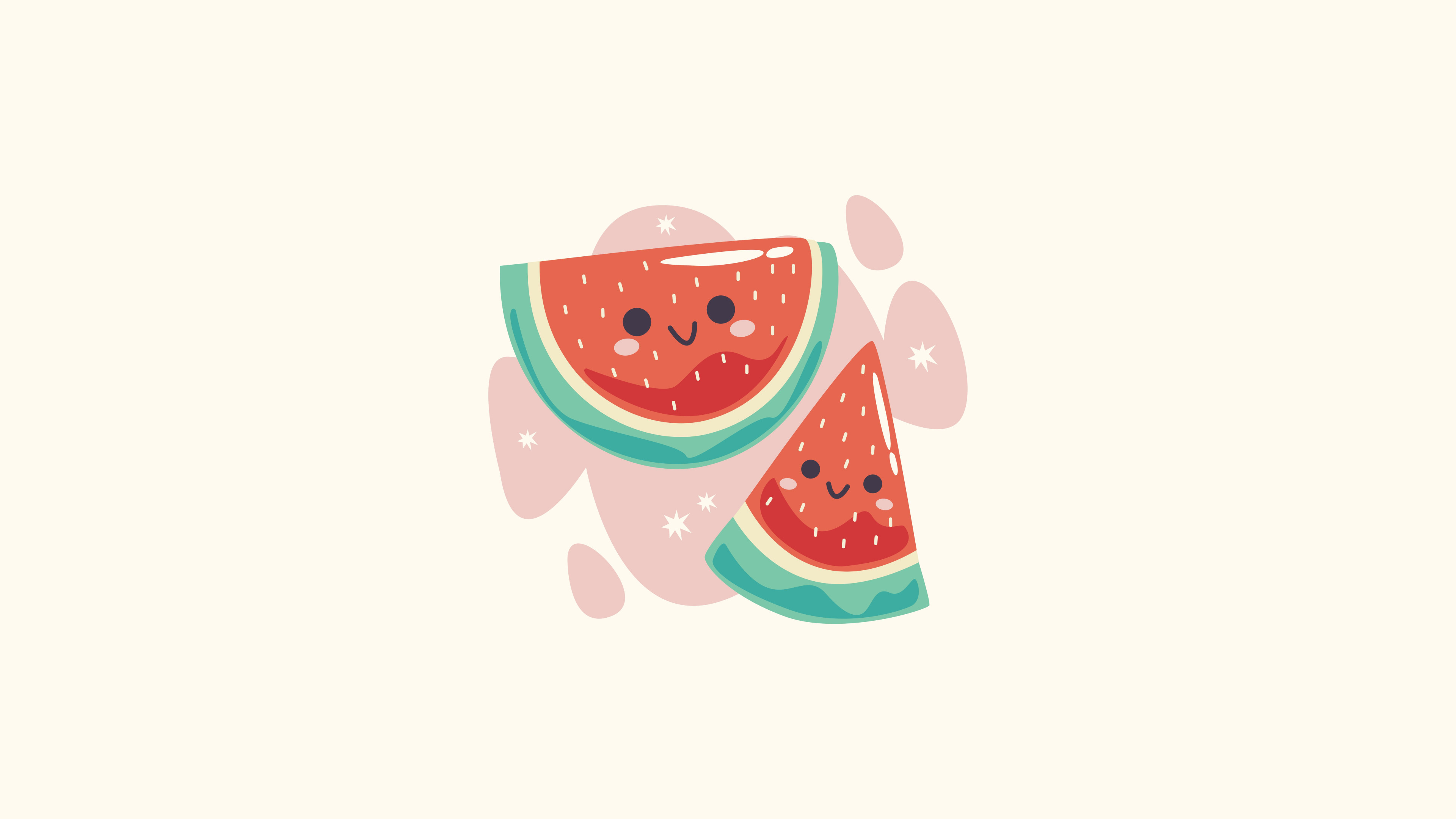 Kawaii Watermelon Wallpaper