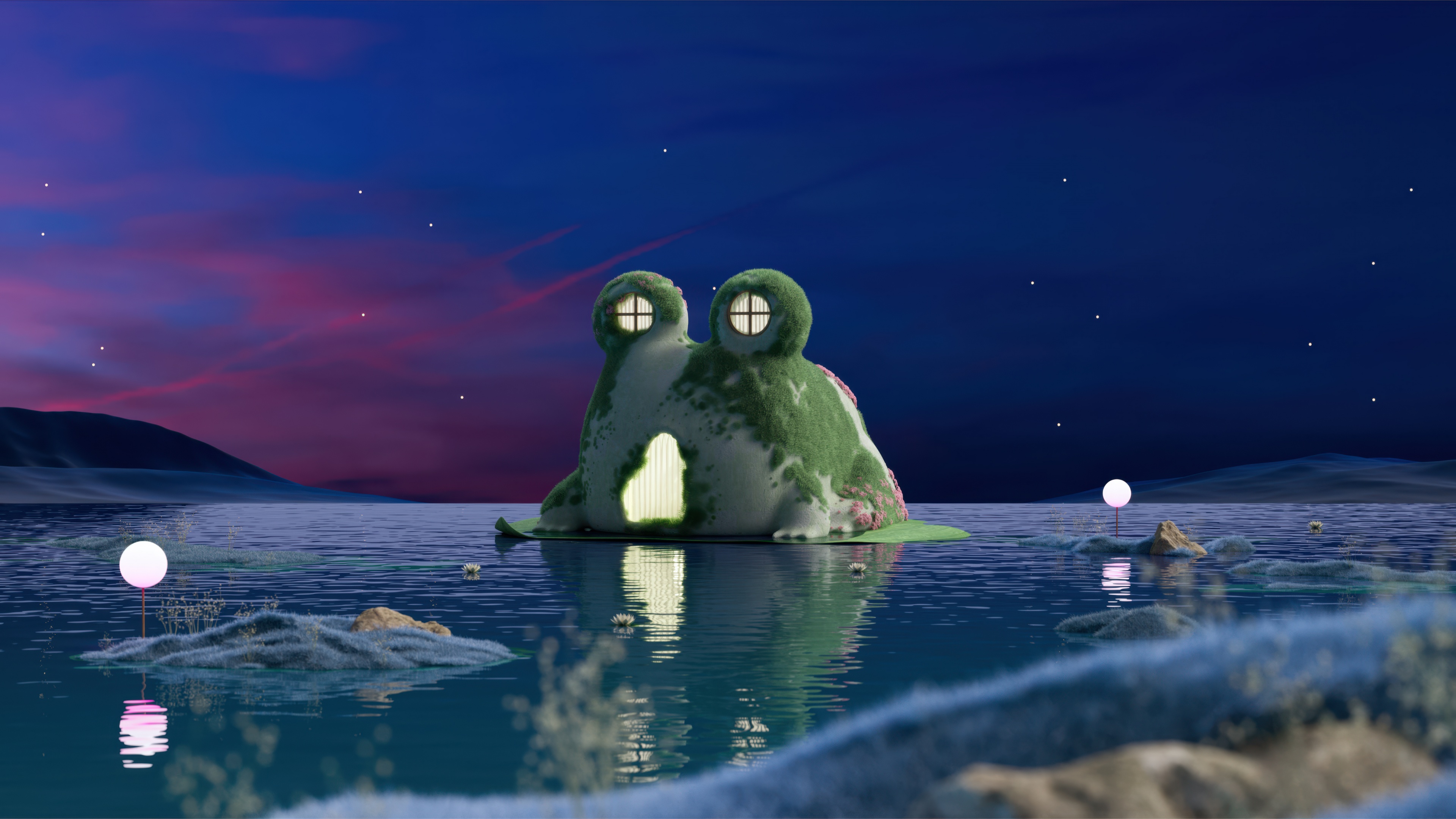 Frog house Wallpaper
