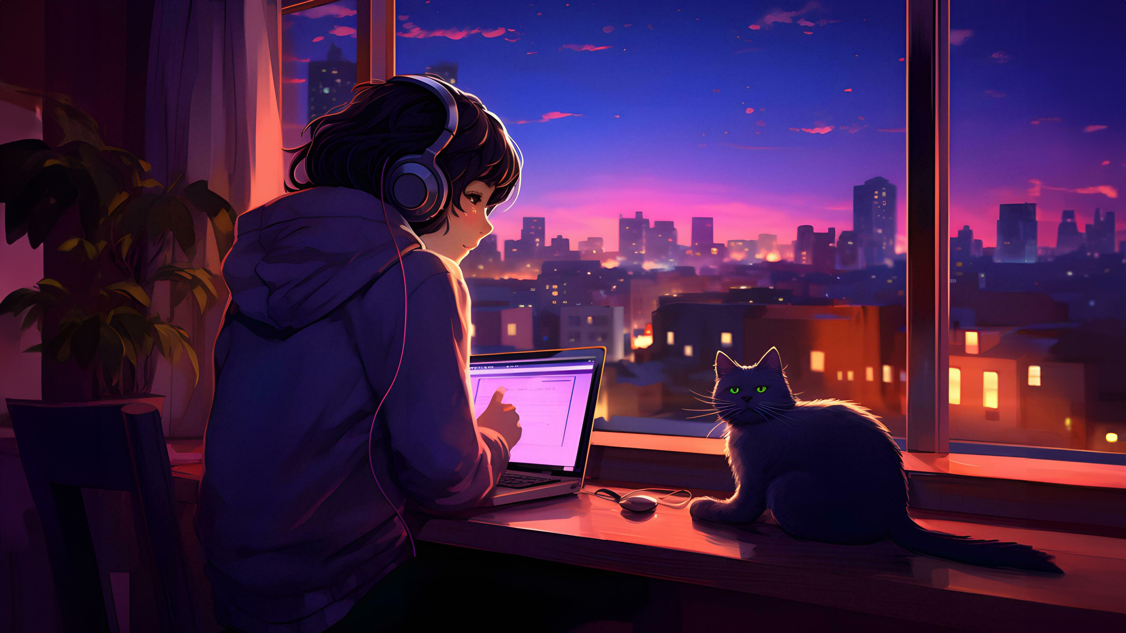 Lofi girl Wallpaper
