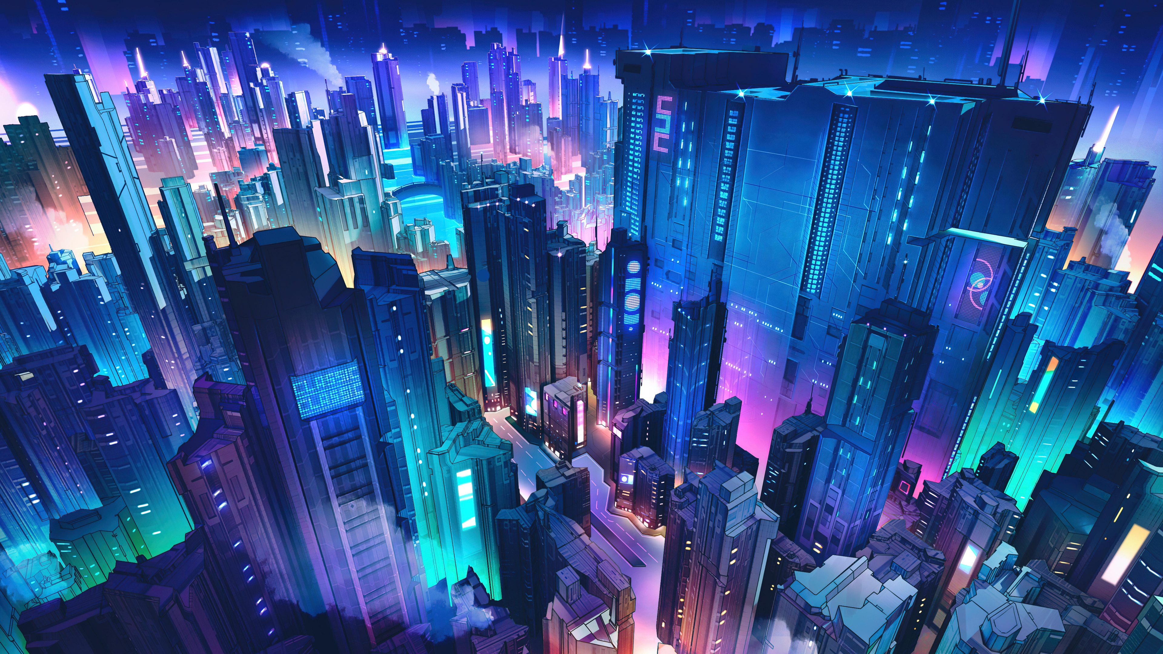Neon city Wallpaper