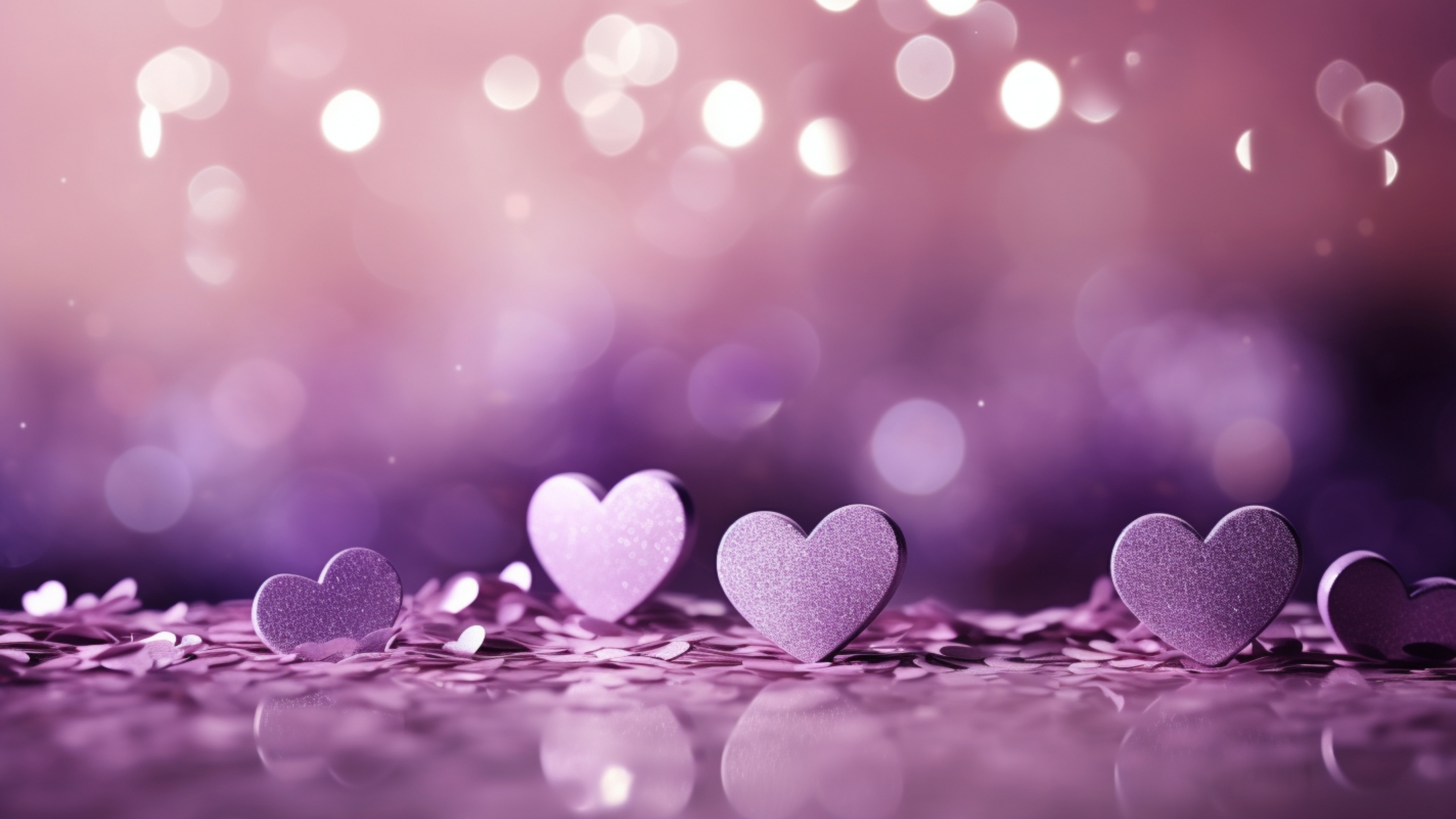 Purple hearts Wallpaper