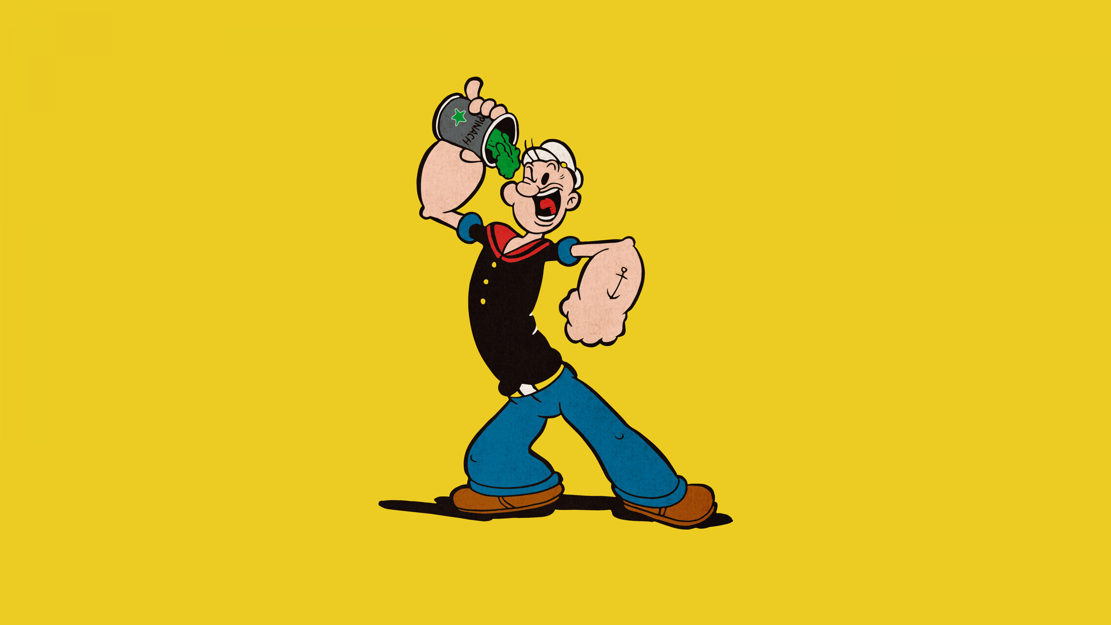 Popeye eating Spinach Wallpaper