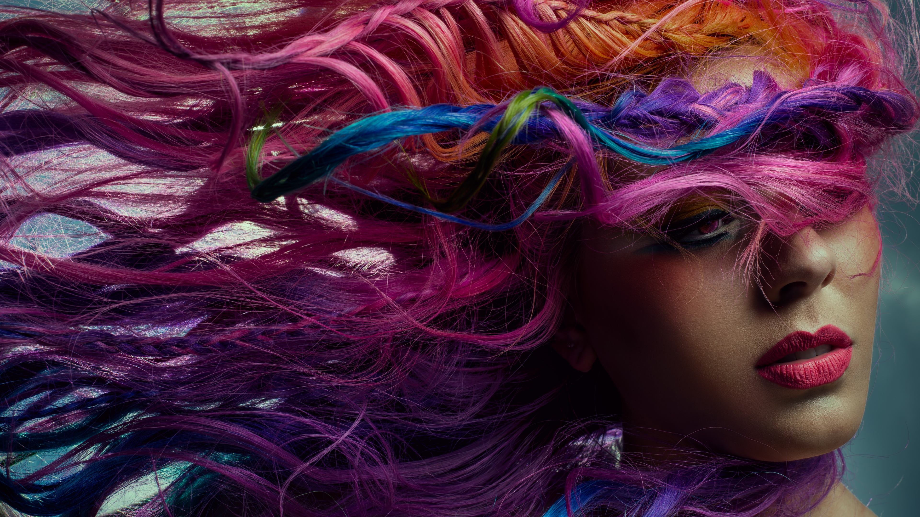 Colorful hair Wallpaper