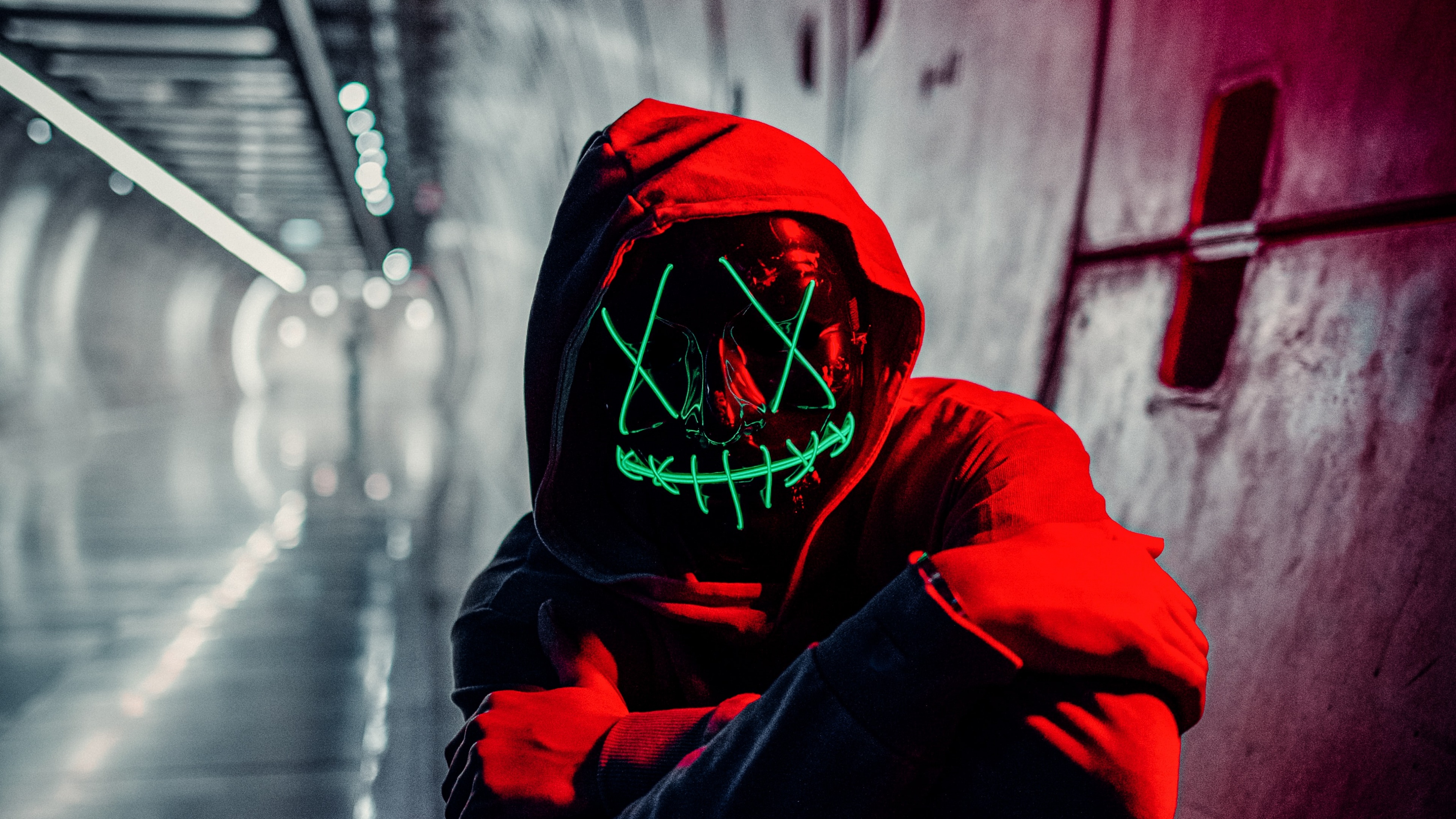 Neon Mask Wallpaper