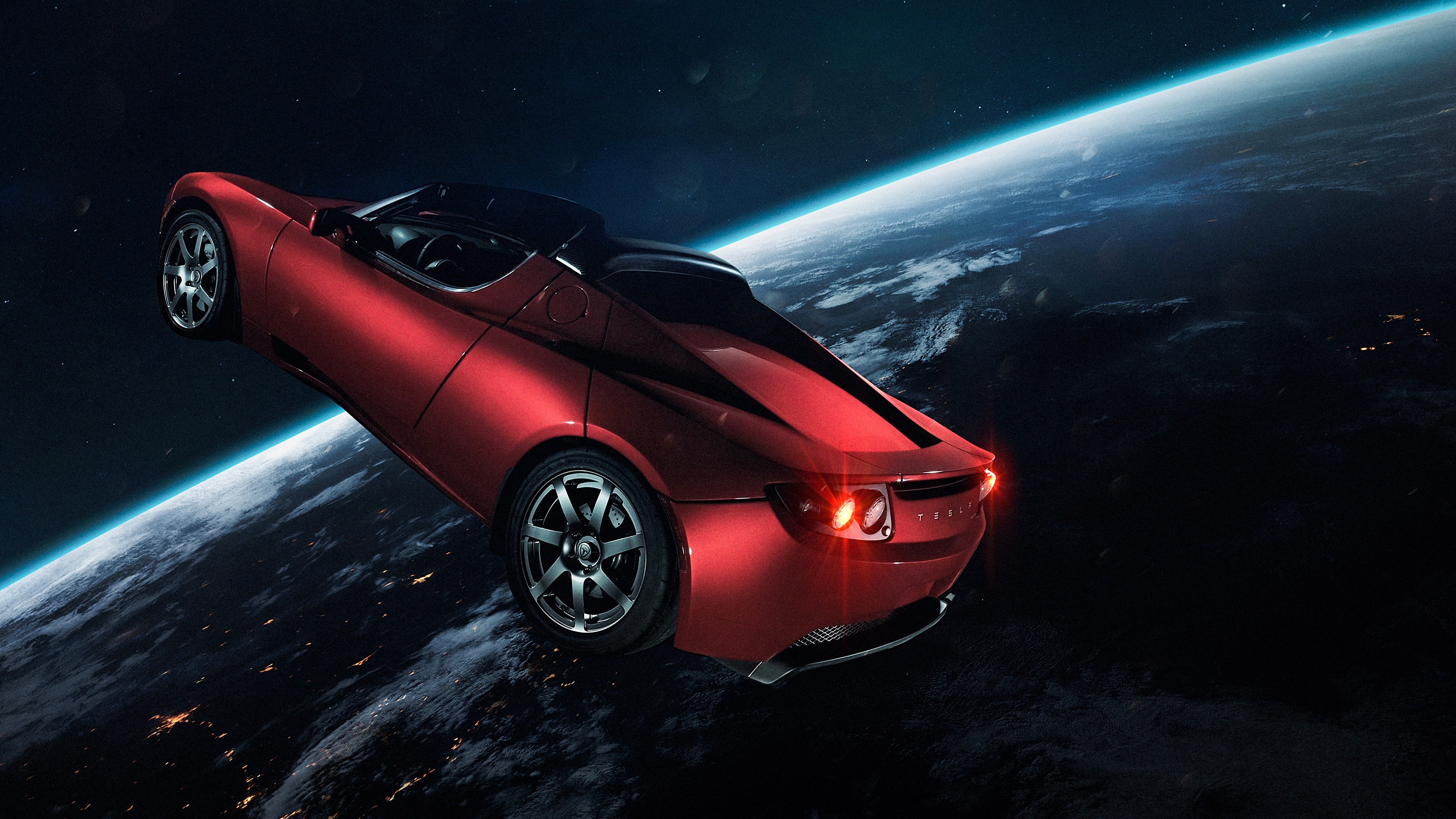 Elon Musk's Tesla Roadster Wallpaper