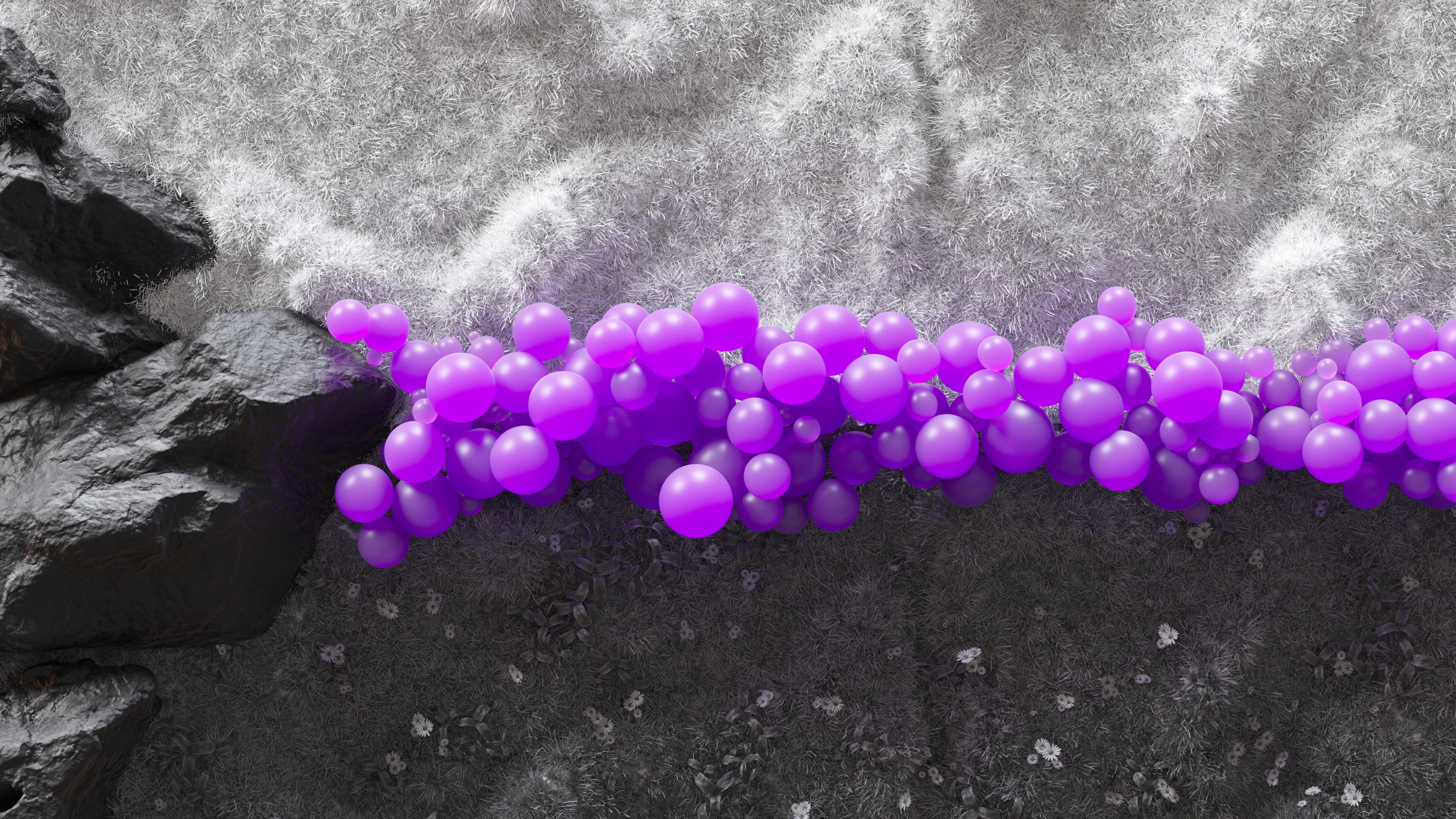 Purple balloons Wallpaper