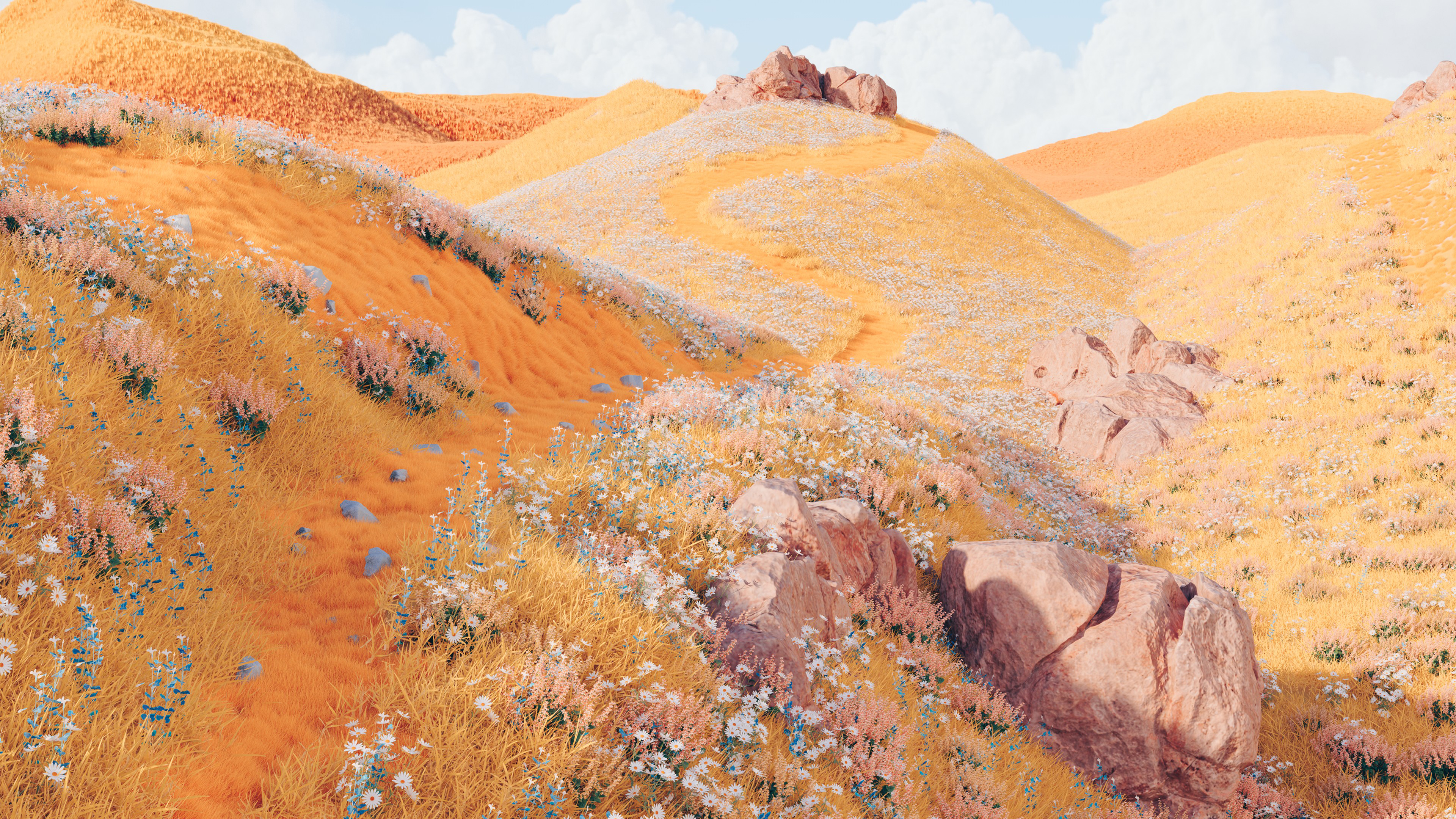 Golden fields Wallpaper