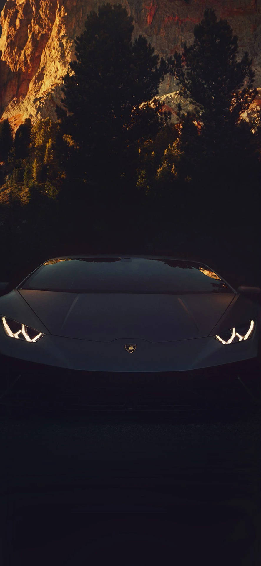 Artistic Sleek Lamborghini Aventador iPhone Car Screen Background