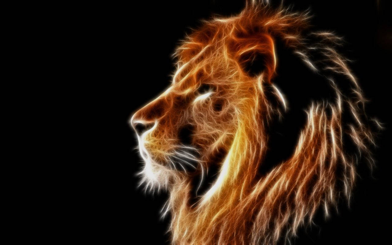 Beautiful Majestic 3d Lion Desktop Digital Art
