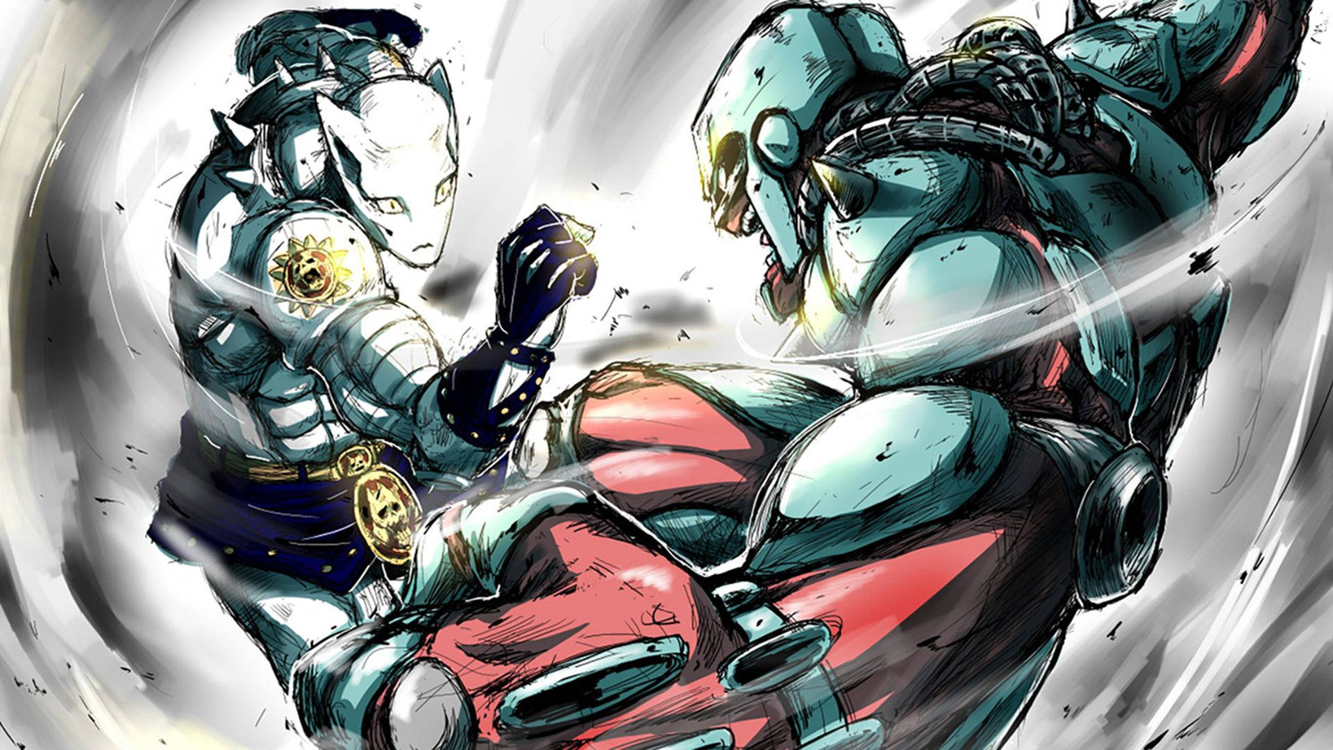 Breathtaking Powerful Stands do battle in Jojo&#039;s Bizarre Adventure Digital Art