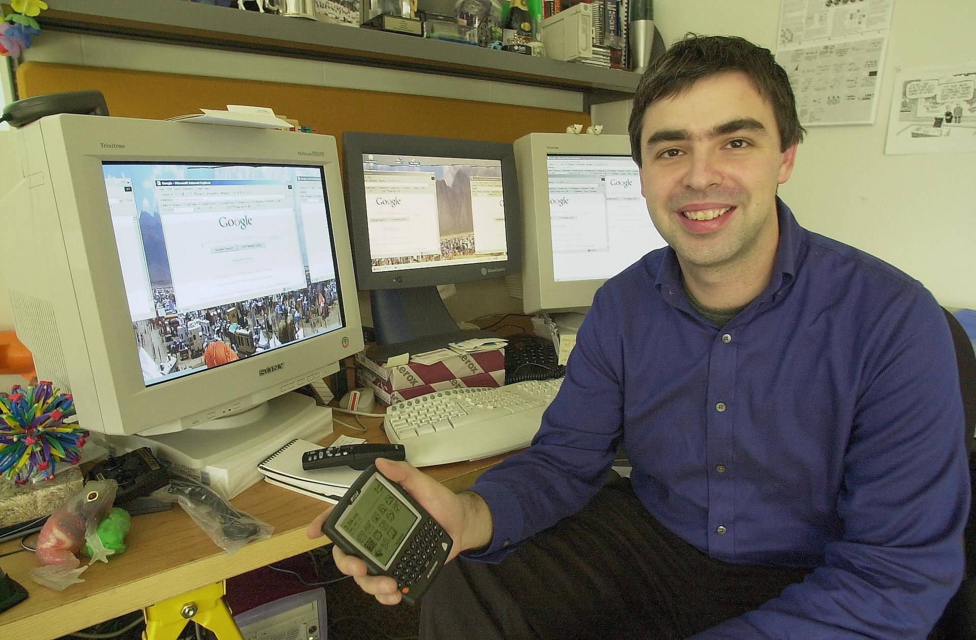 Breathtaking Young Larry Page 90s Vintage Photography Desktop Background