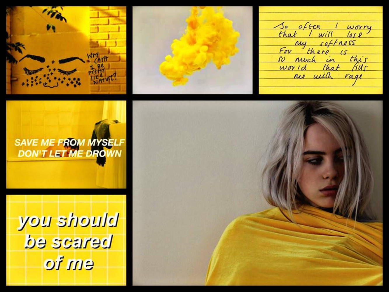 Captivating Aesthetic Billie Eilish Yellow Tumblr Aesthetic HD Wallpaper