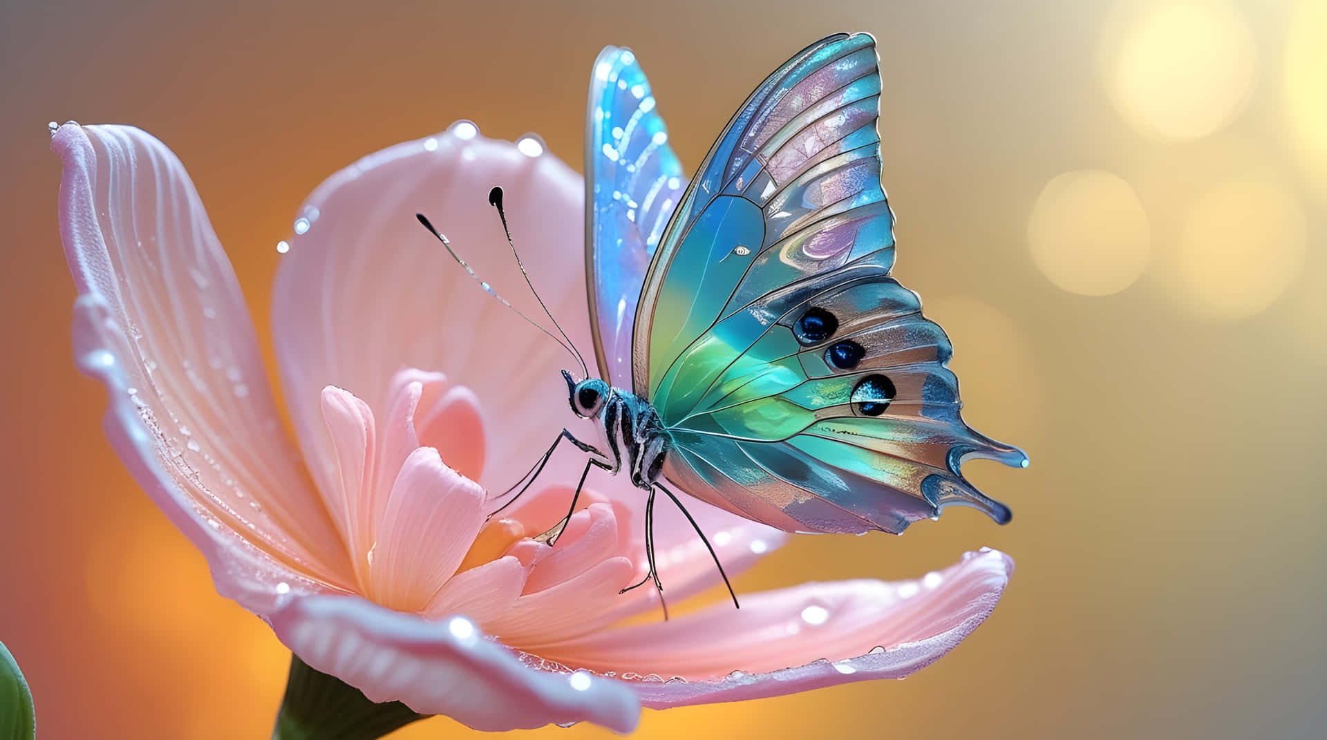 Captivating Butterfly Landscape Background Image