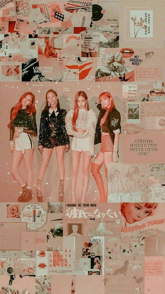 Captivating Rose Gold Blackpink Aesthetic Background Image