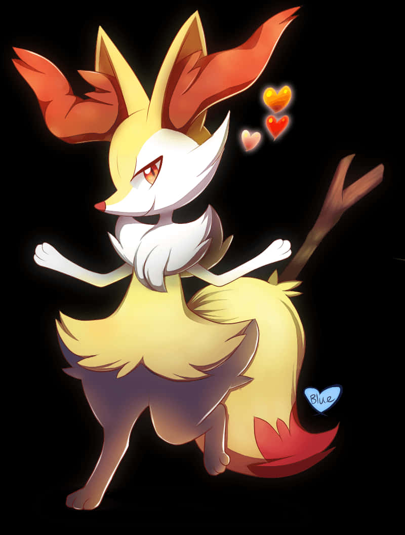 Classic Braixen Pokemon Fanart Desktop Background