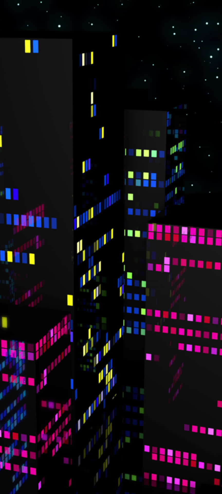 Dynamic Dark City Cyber Y2K Aesthetic Background Image
