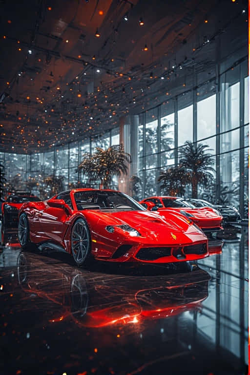 Elegant Luxury Car Collection Showroom Bmw, Ferrari, Lamborghini, Porsche 4k Screen Background