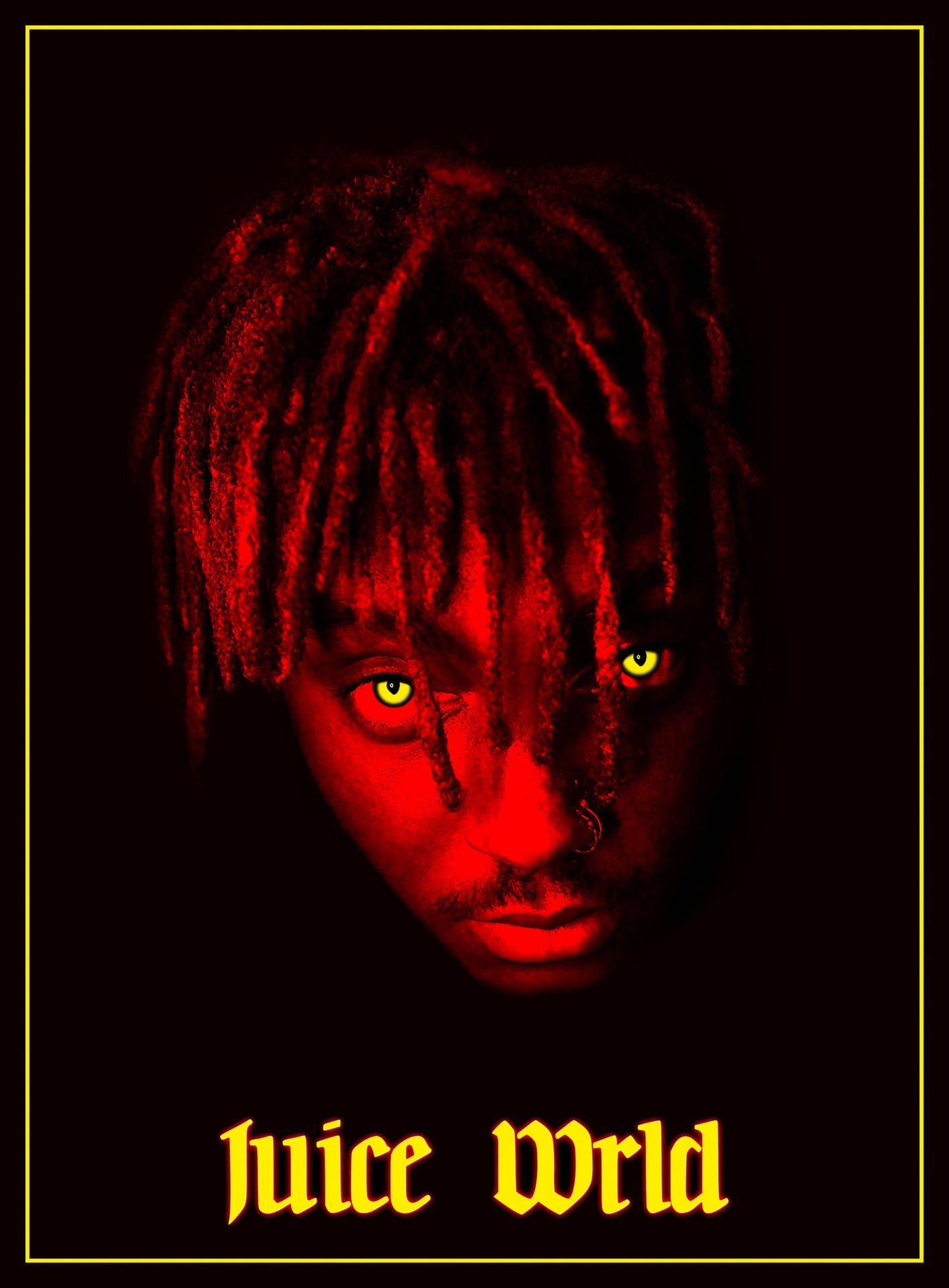 Epic Juice Wrld 999 Red Portrait Digital Art