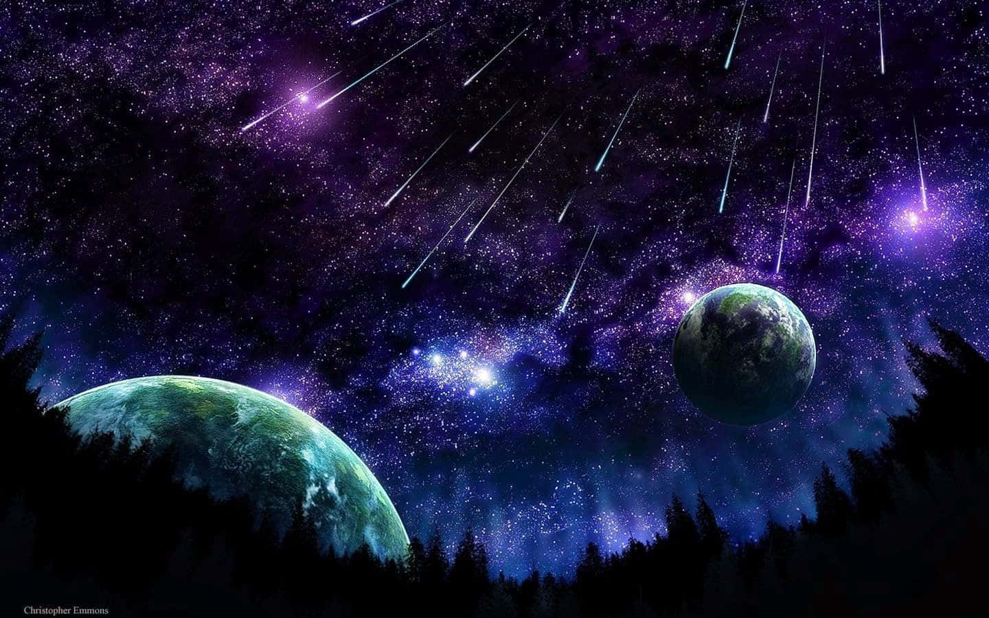 Gorgeous Trippy Galaxy In The Night Sky Wall Art