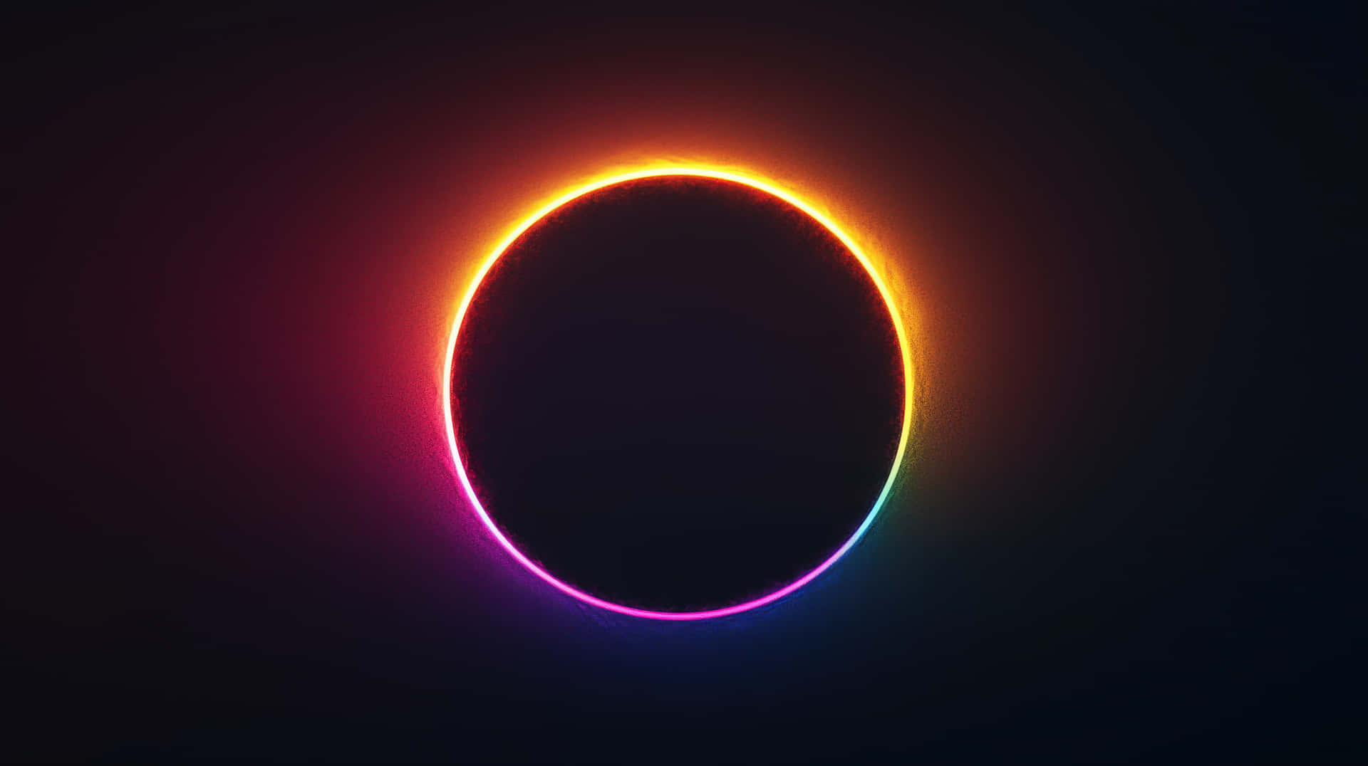 HD Glowing Solar Eclipse With Vibrant Colors Screen Background
