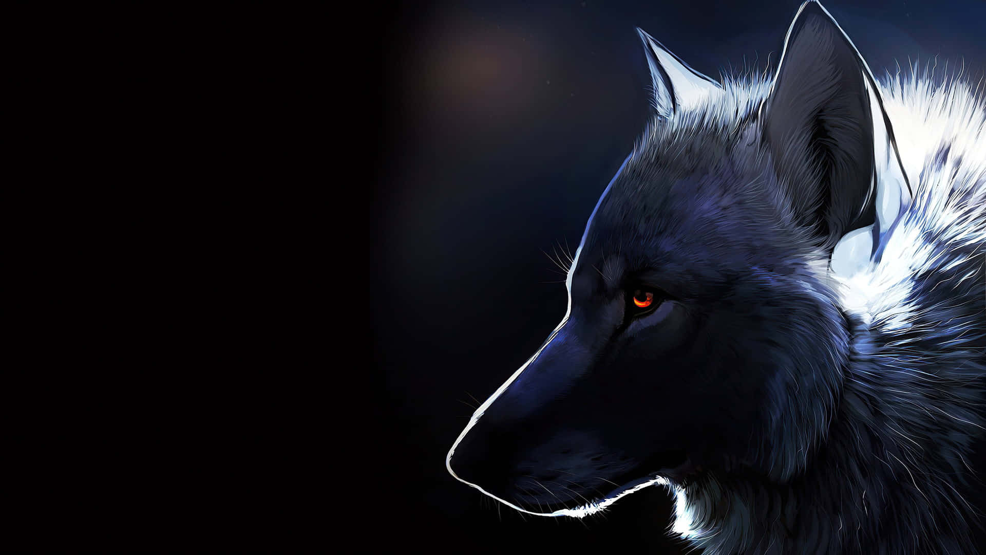 HD Two Wolves Staring Into The Distance Digital Art