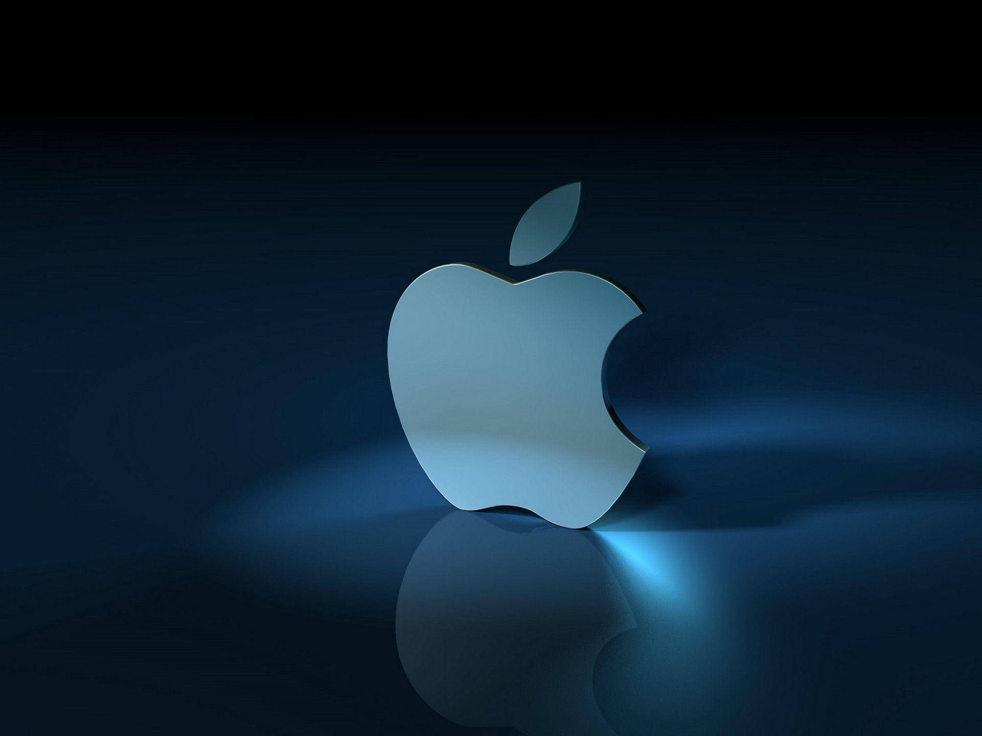 Magnificent 3d Apple Iphone Logo Half-lit Background