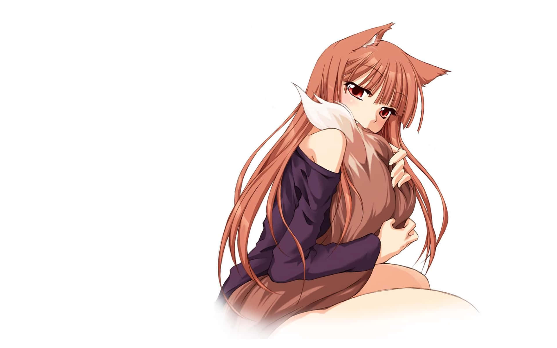 Magnificent Cool Anime Fox Biting Her Tail Wall Art