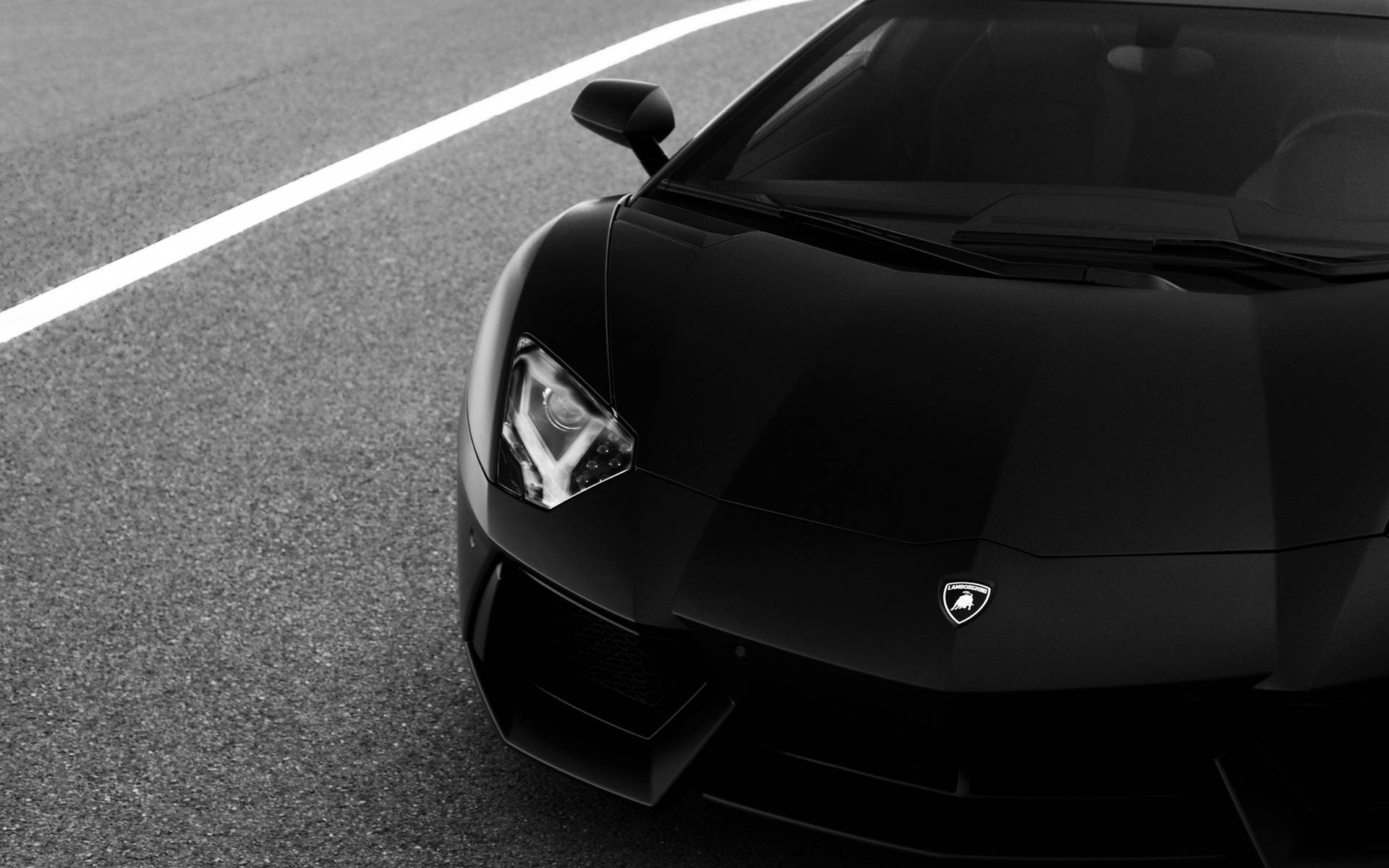 Magnificent Dark Black Lamborghini Background Image