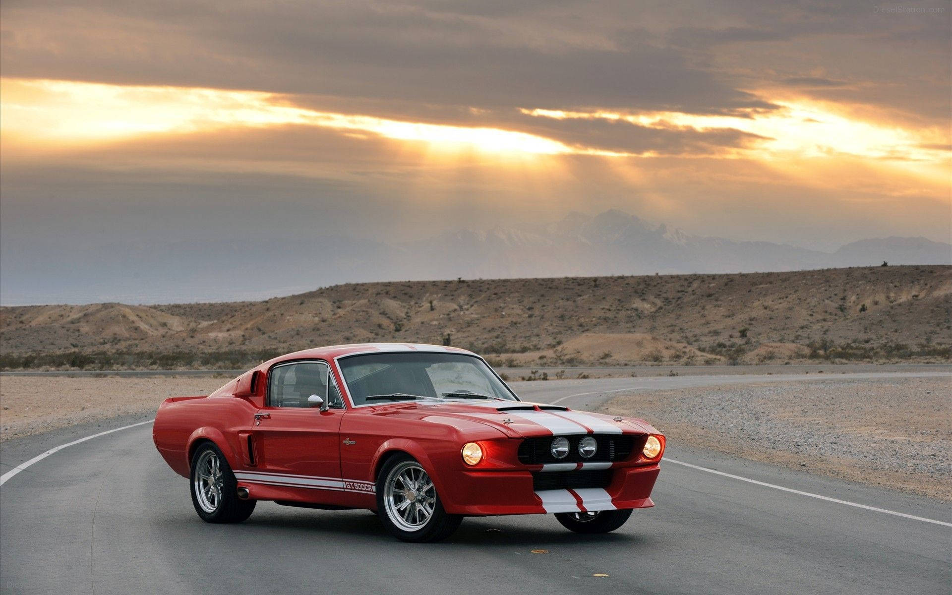 Magnificent Marlboro Red Shelby Mustang Background