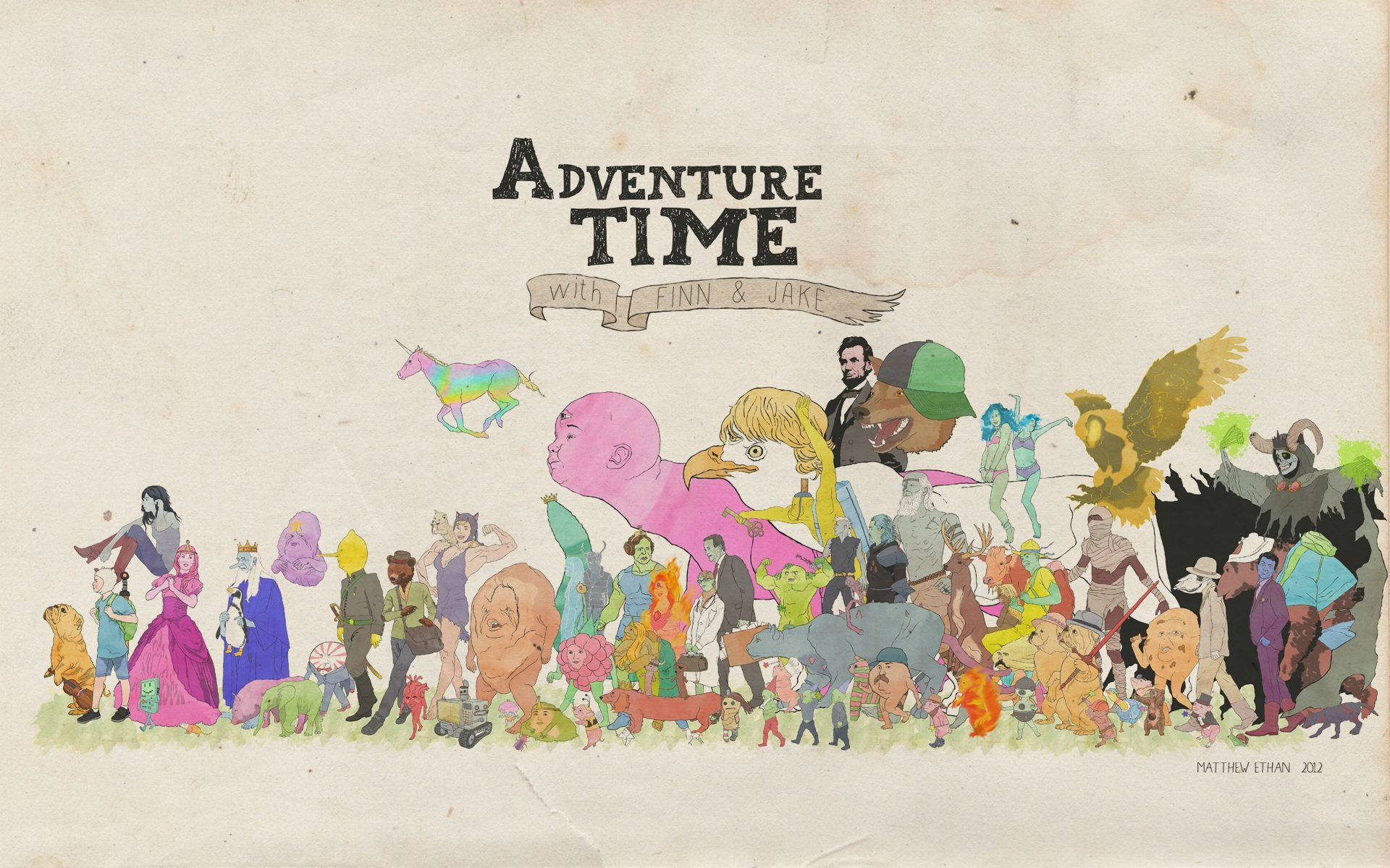 Modern Adventure-time Themed Wallpaper