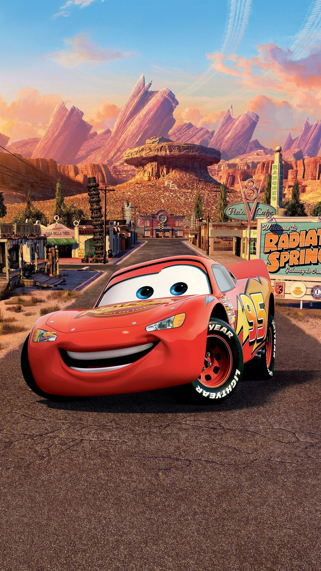 Mountainview Behind Lightning McQueen Cars