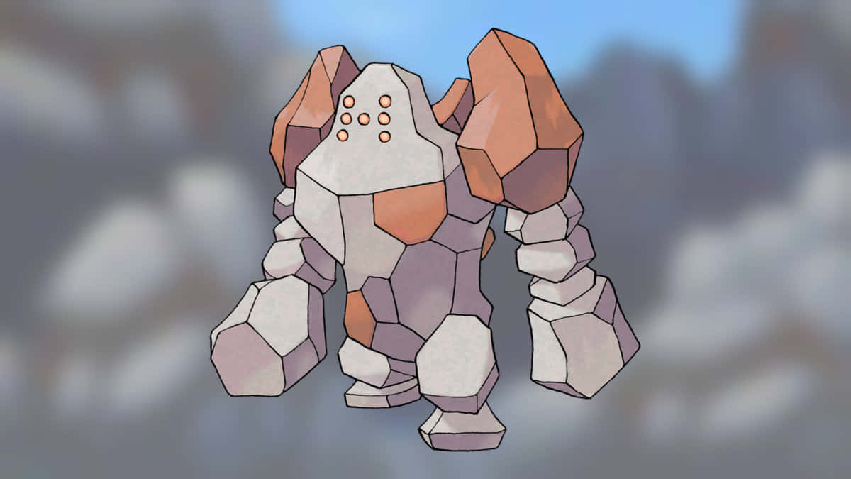 Anime Regirock With Faded Rocky