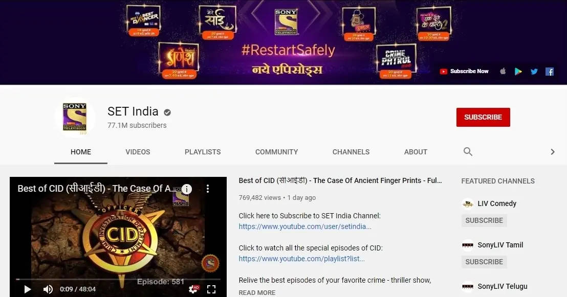 Professional SET India YouTube Channel Digital Art