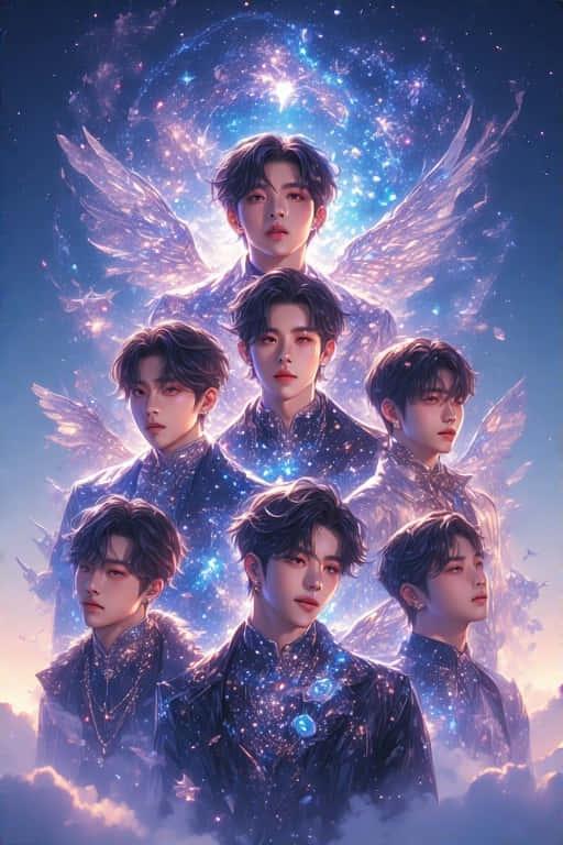 Spectacular Fantasy Realistic K-pop Group Background