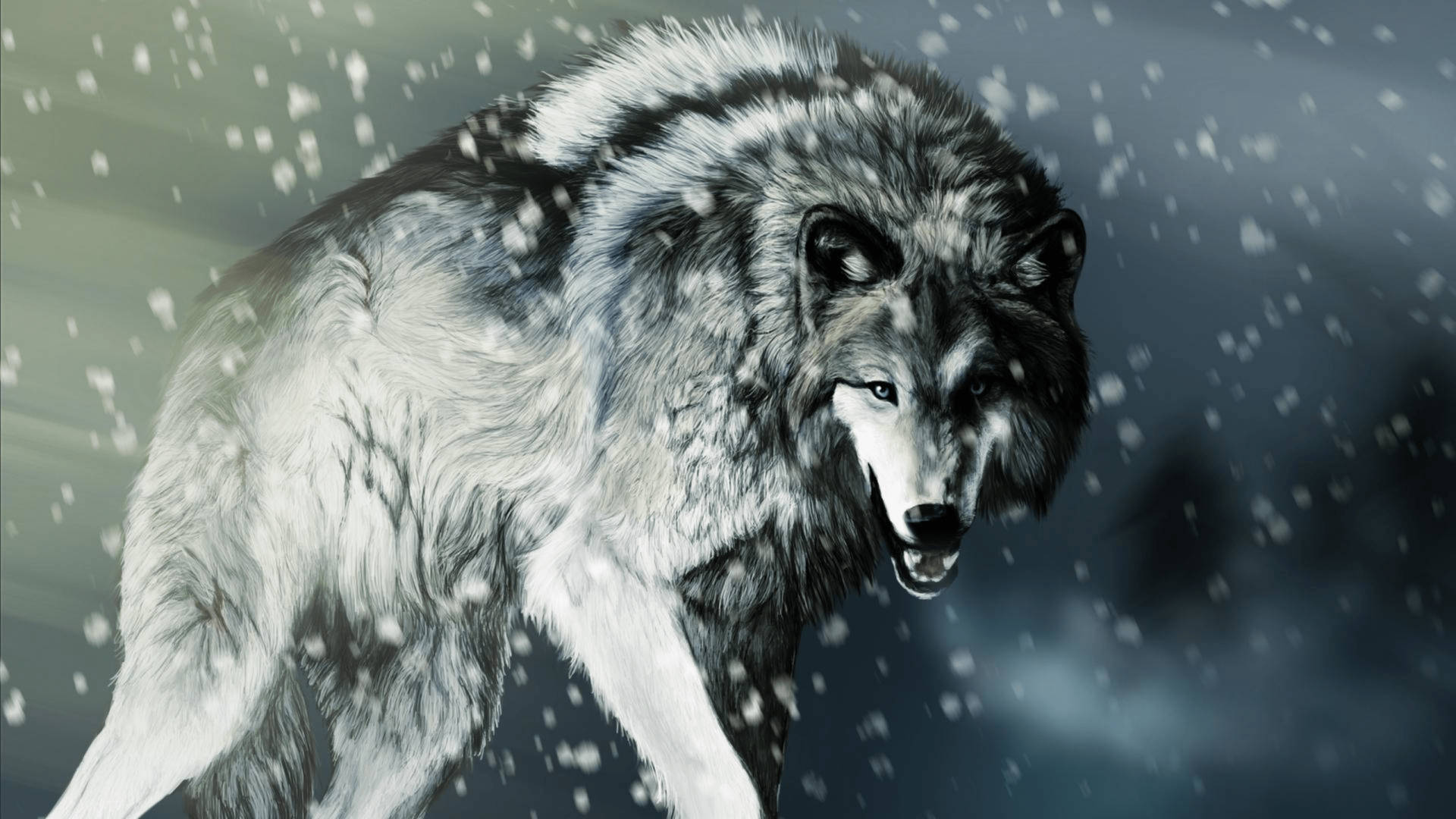 Spectacular &quot;A majestic wolf taking in a winter wonderland&quot; Digital Art