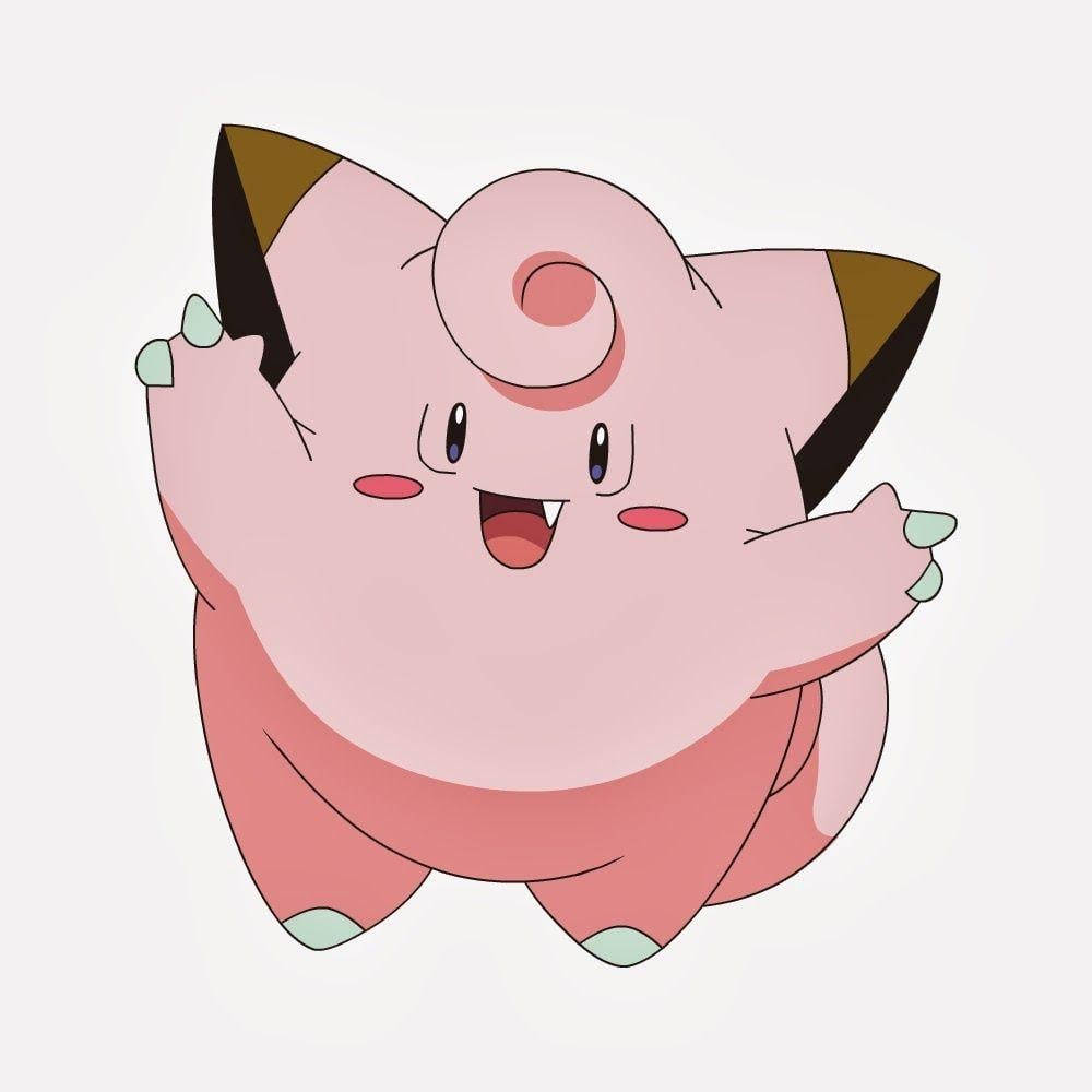 Stunning Clefairy Smiling in a Magical World HD Wallpaper