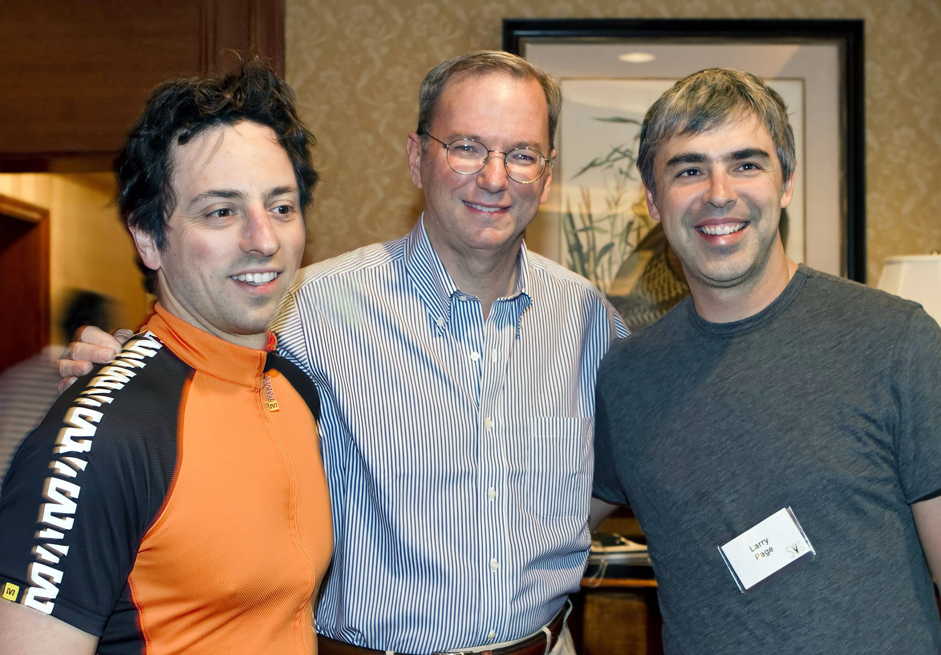Stylish Larry Page Sergey Brin Eric Schmidt Digital Art