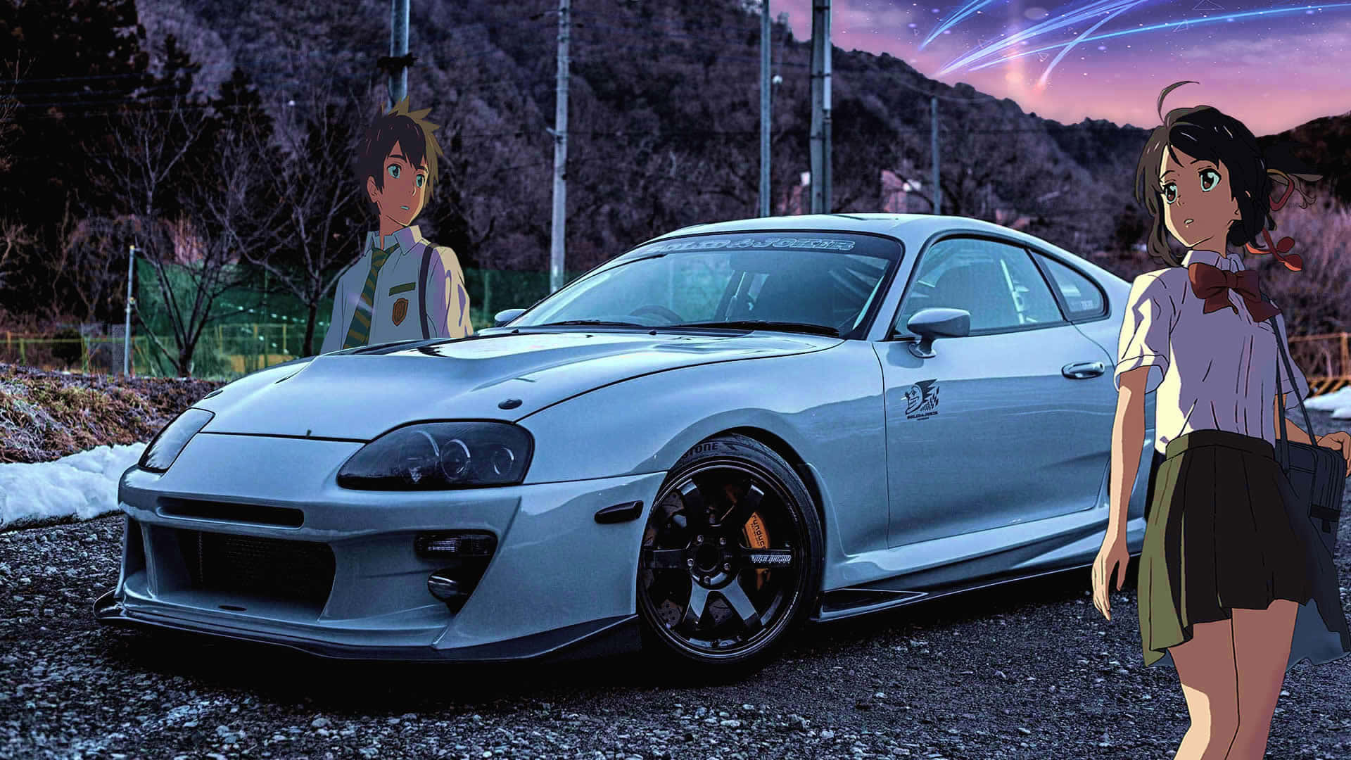 Toyota Supra Your Name Characters JDM Anime