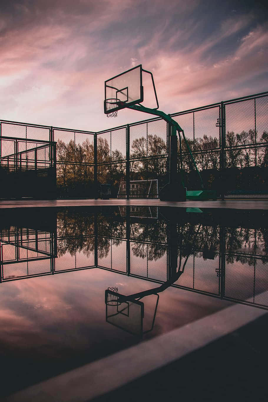 Ultra Basketball Aesthetic Court During Sunset Digital Art