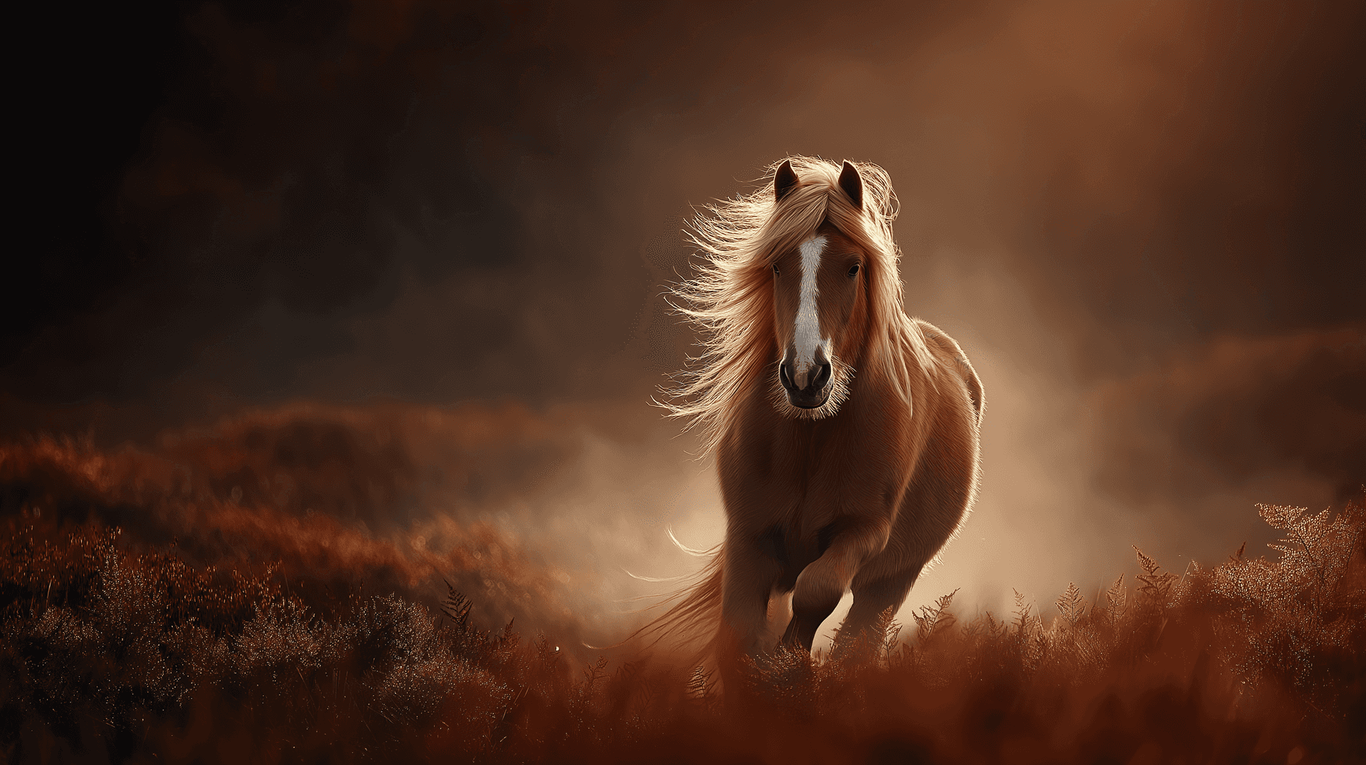 Ultra Wild Stallion Galloping Screen Background