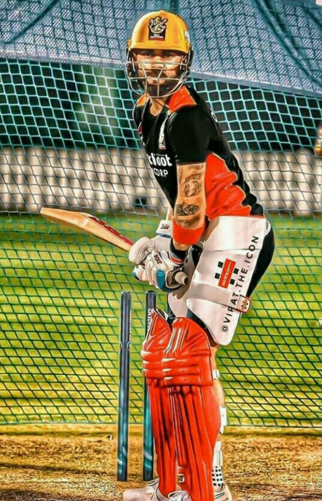 Unique IPL 2021 AB De Villiers With Bat Wall Art