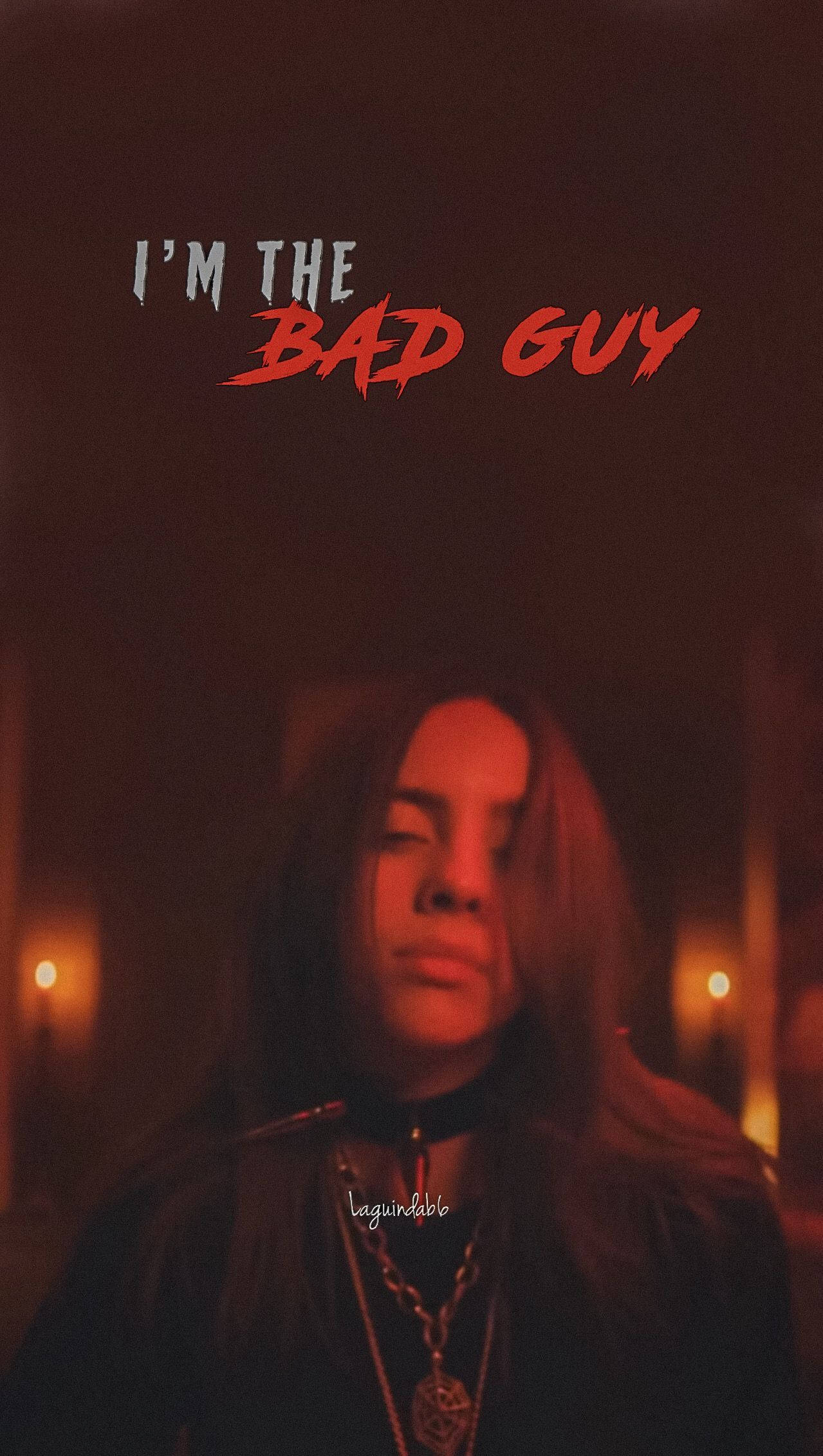 Vibrant Aesthetic Billie Eilish Red Aesthetic Bad Guy Background Image