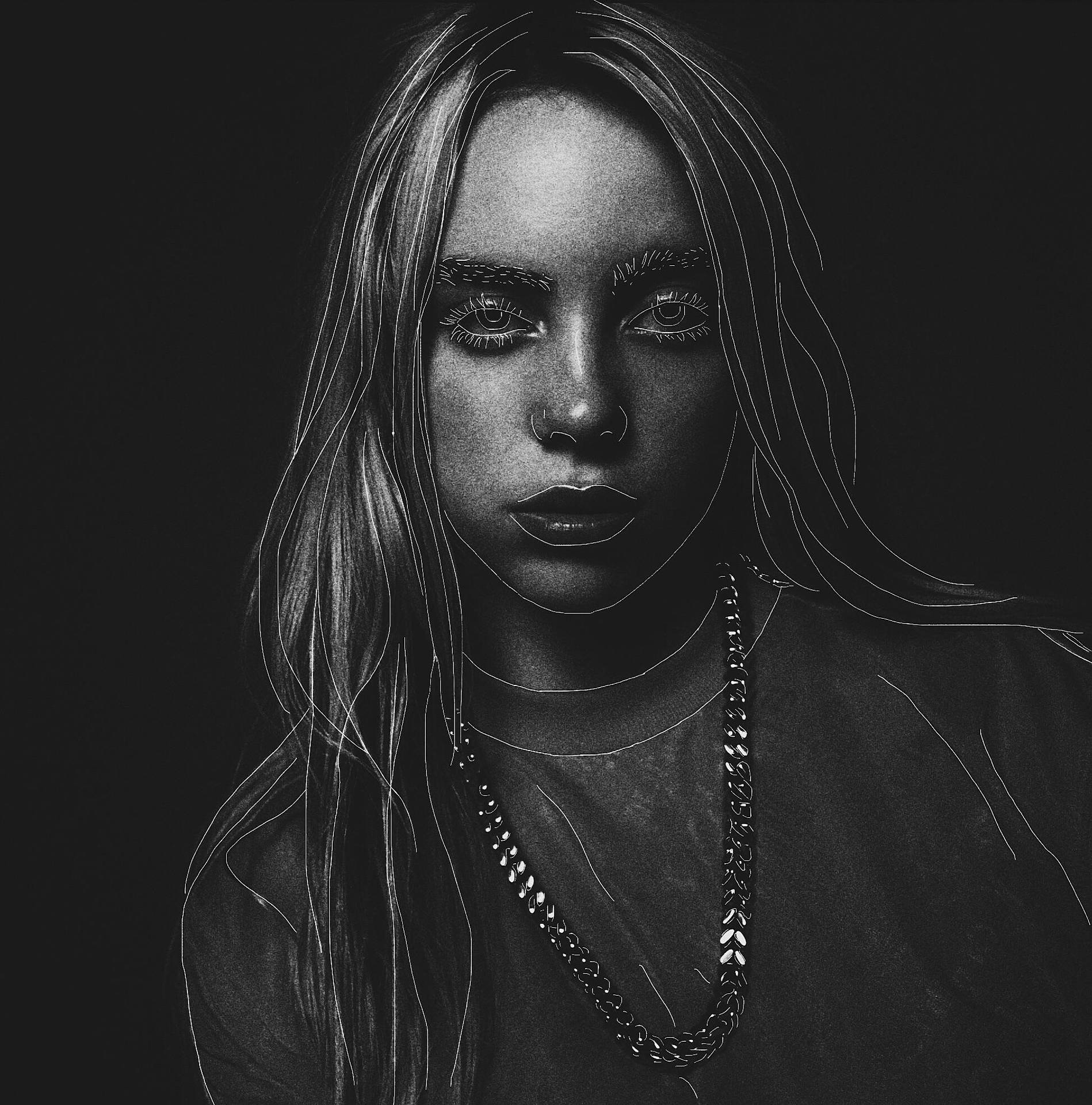 Vibrant Billie-eilish Digital Art
