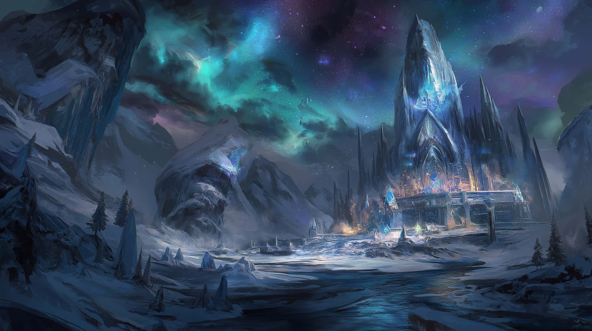 Vibrant City Desktop Background